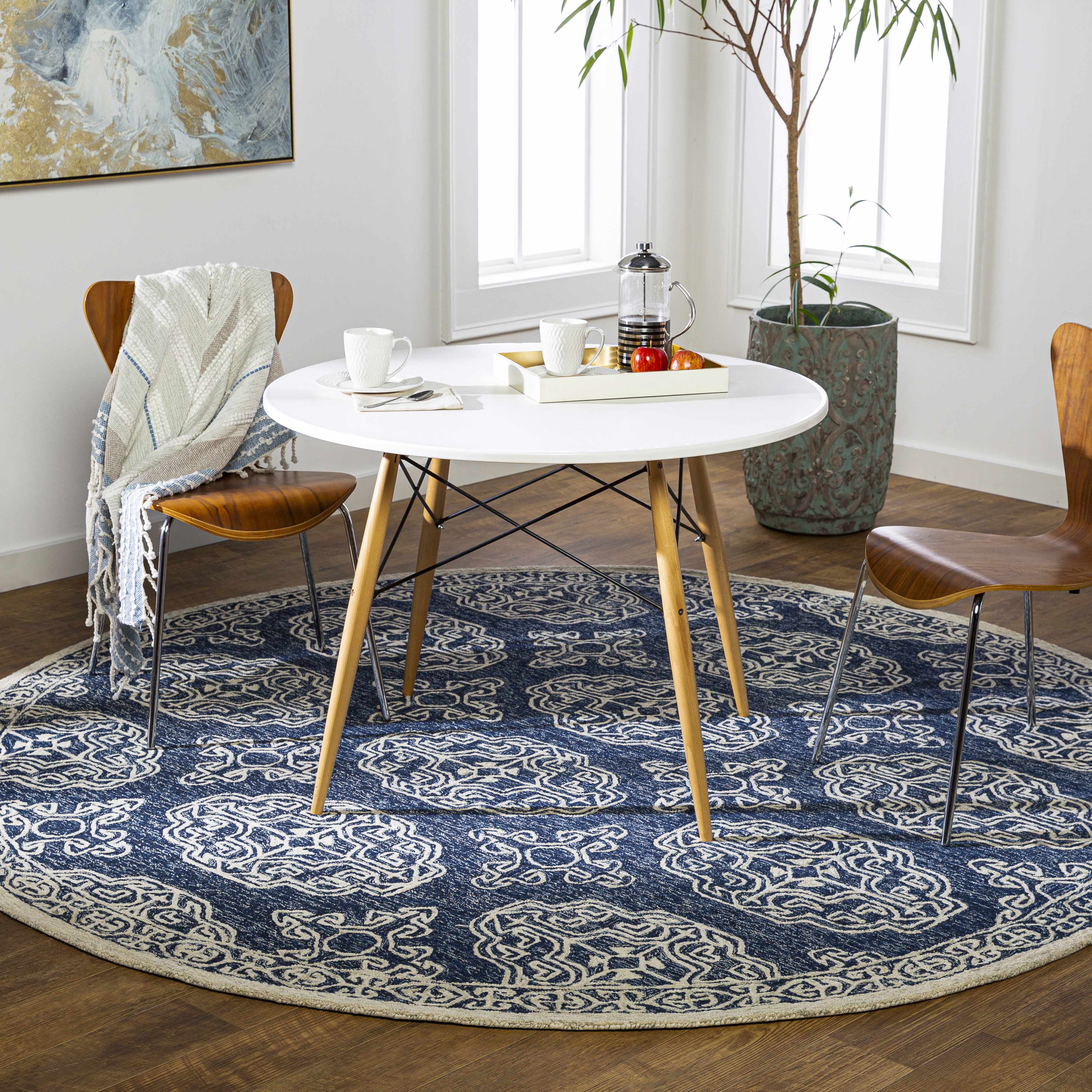 Glenoma Blue Regency Wool Rug - Image 3
