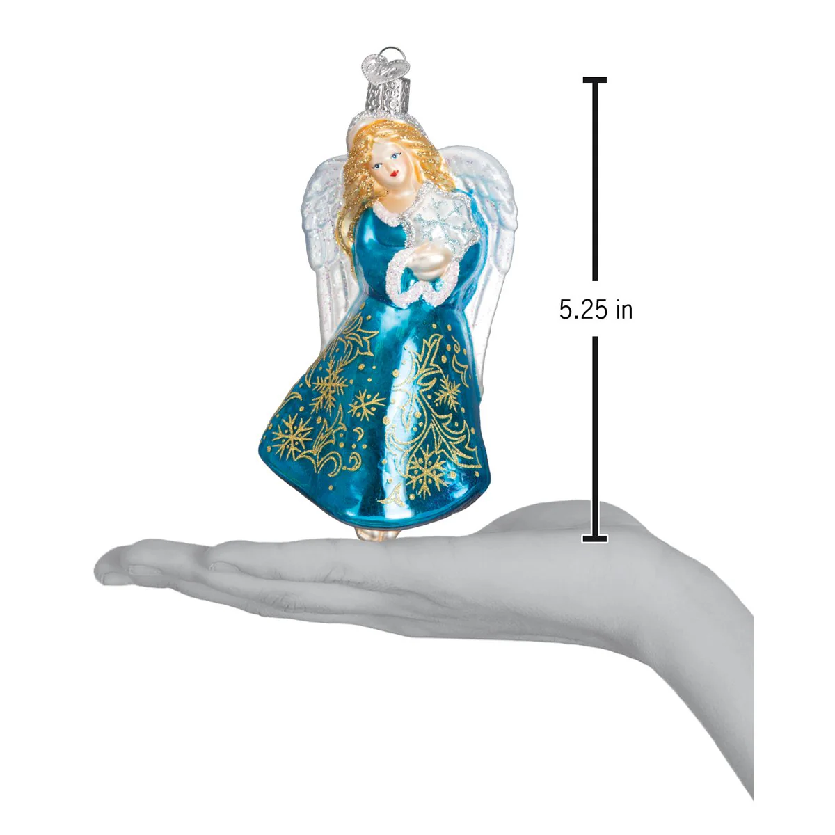 Glistening Snowflake Angel Christmas Ornament - Image 6