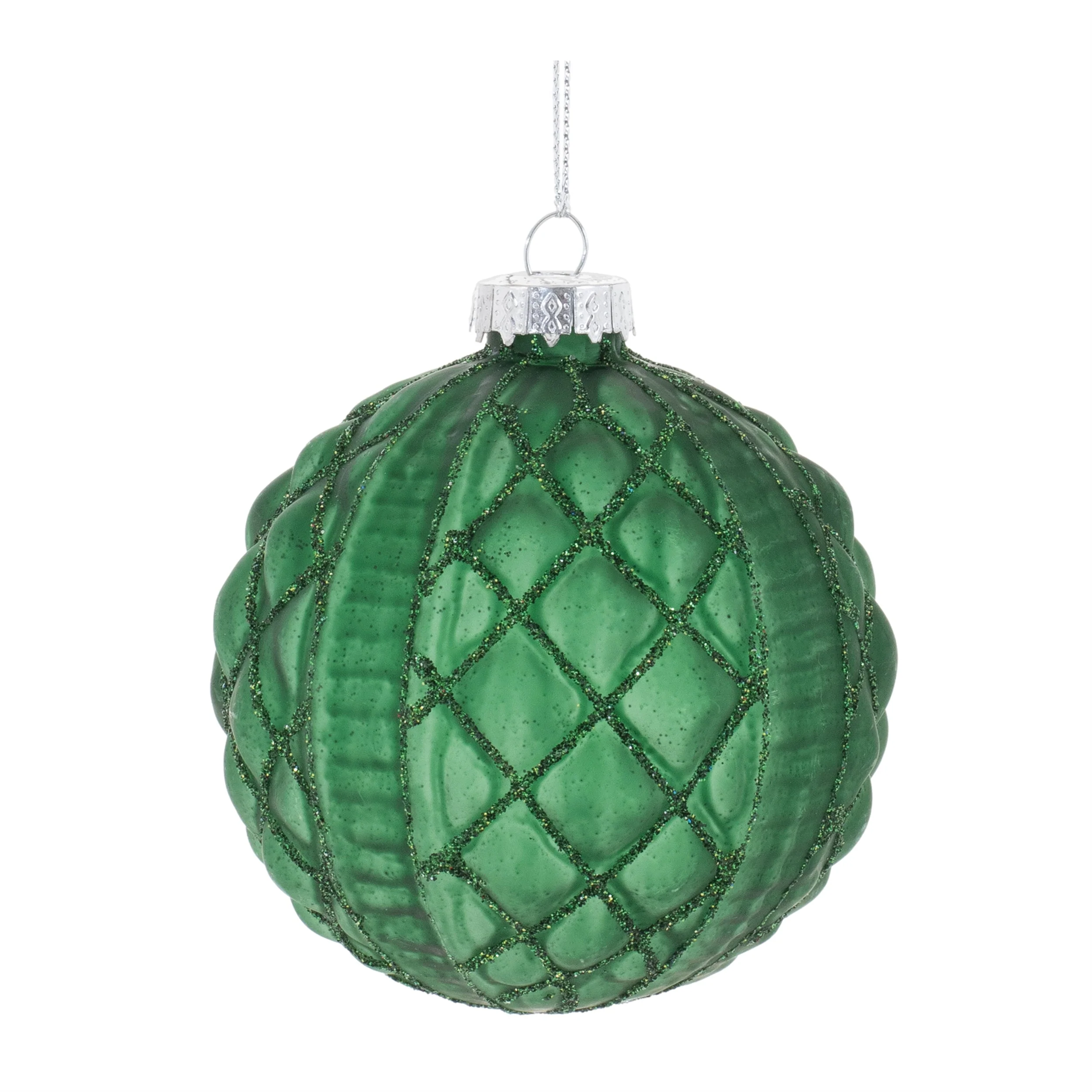 Glitter Frosted Glass Ball Ornament (Set of 12) - Image 4