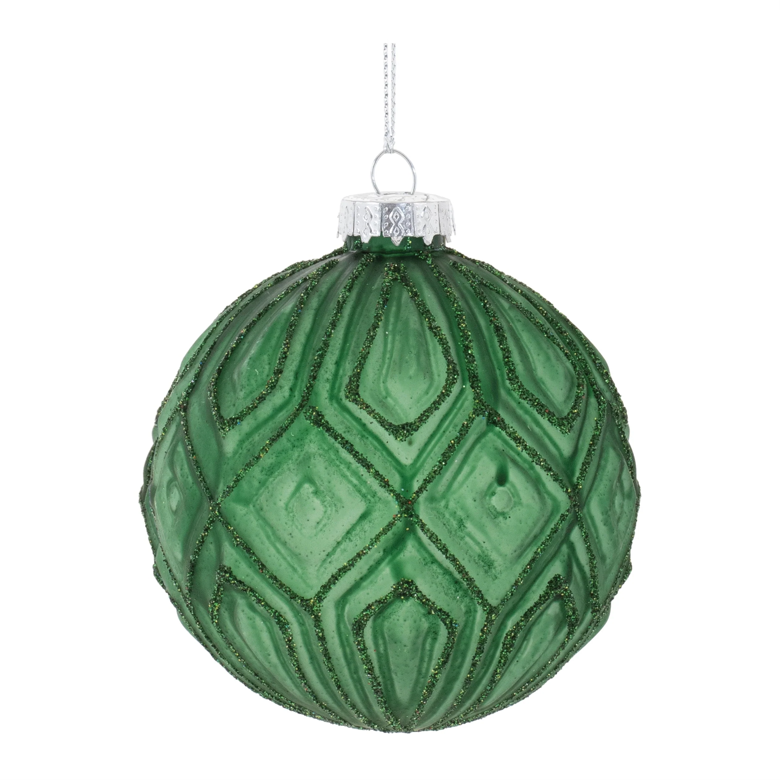 Glitter Frosted Glass Ball Ornament (Set of 12) - Image 5