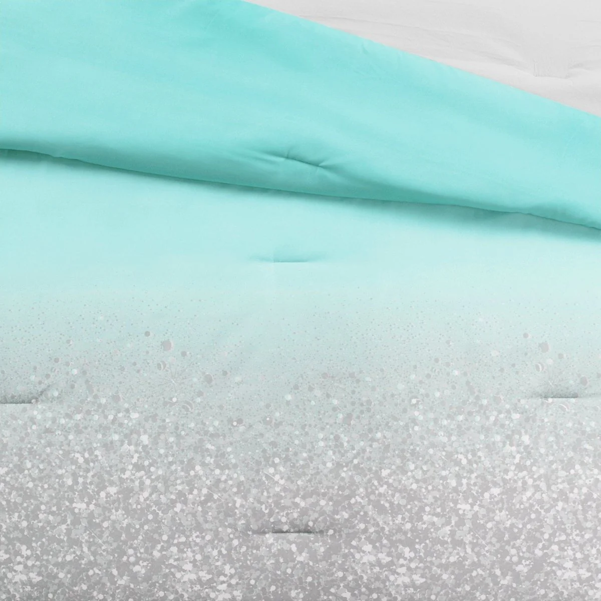 Glitter Ombre Metallic Print Comforter Set With Pillowcases - Image 10