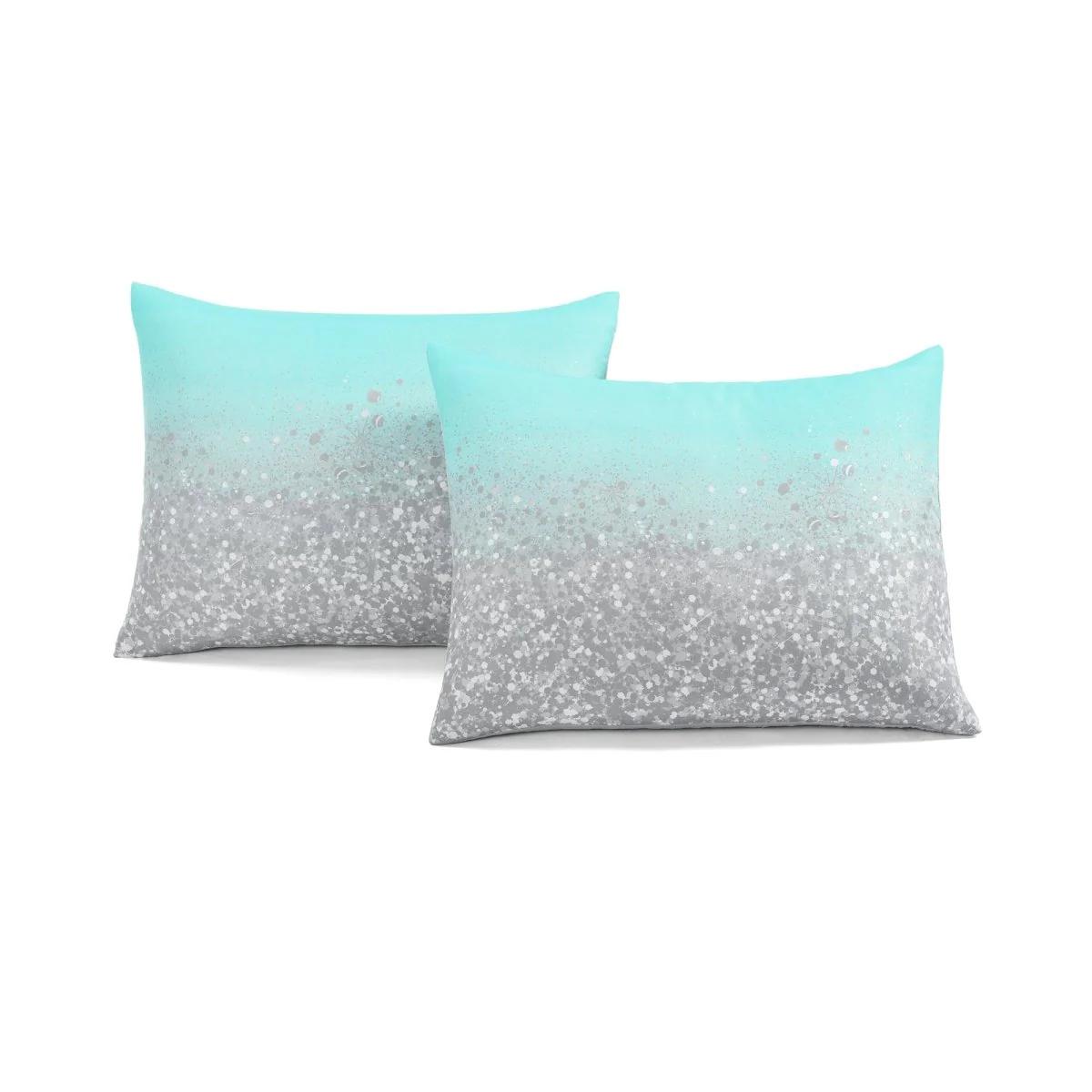 Glitter Ombre Metallic Print Comforter Set With Pillowcases - Image 13
