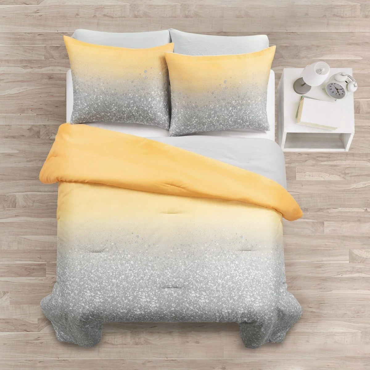 Glitter Ombre Metallic Print Comforter Set With Pillowcases - Image 31