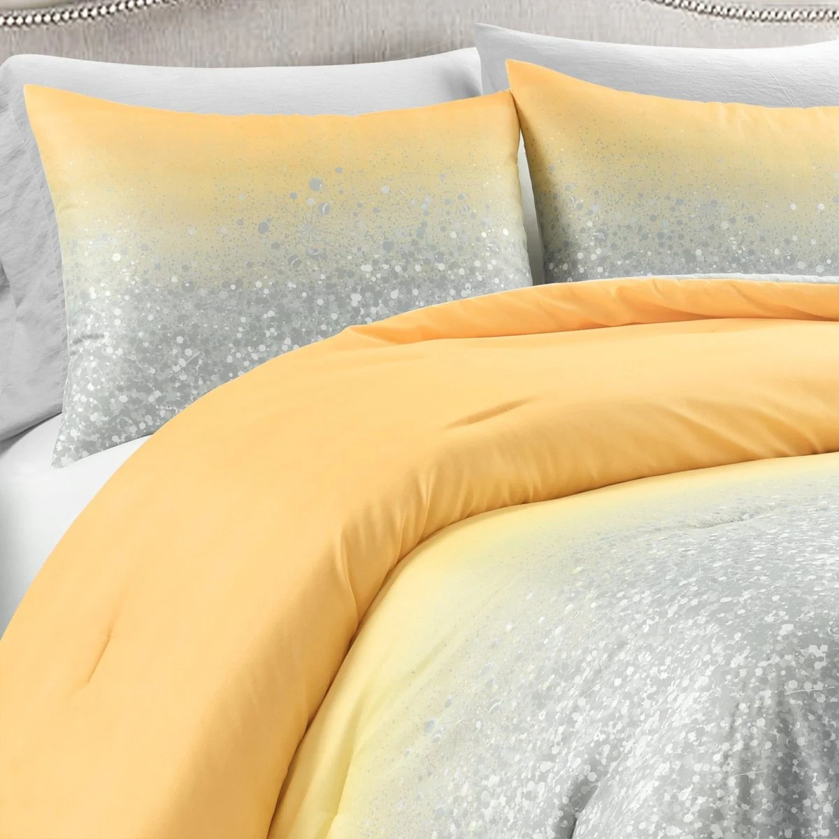 Glitter Ombre Metallic Print Comforter Set With Pillowcases - Image 32