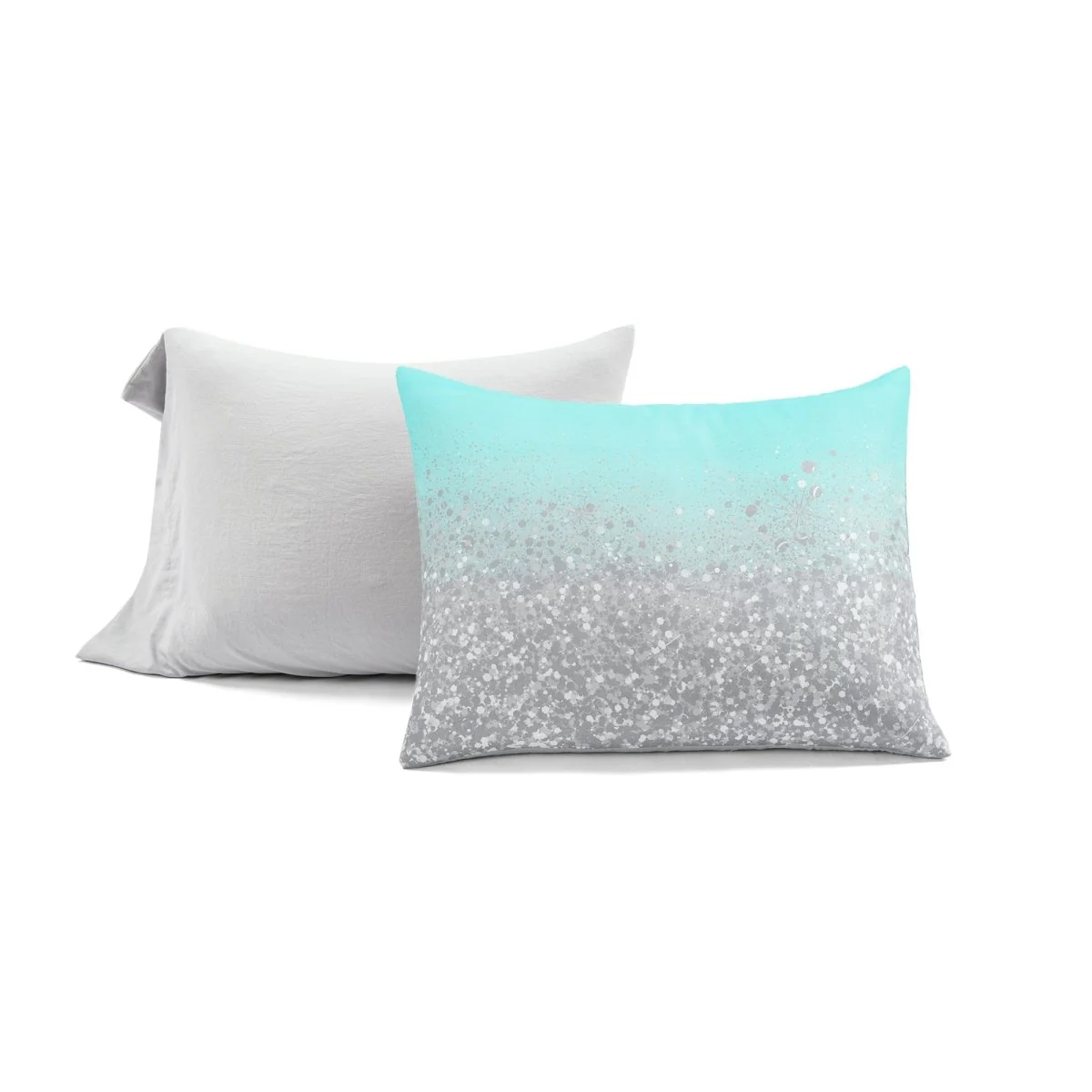 Glitter Ombre Metallic Print Comforter Set With Pillowcases - Image 6