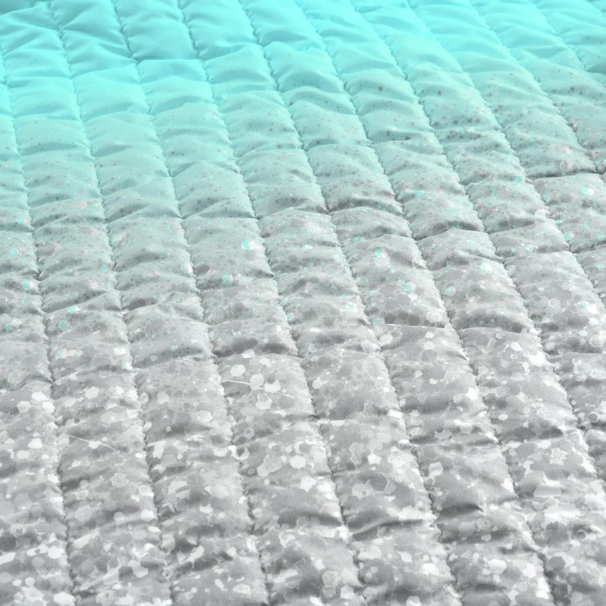Glitter Ombre Metallic Print Quilt Set With Pillowcases - Image 12