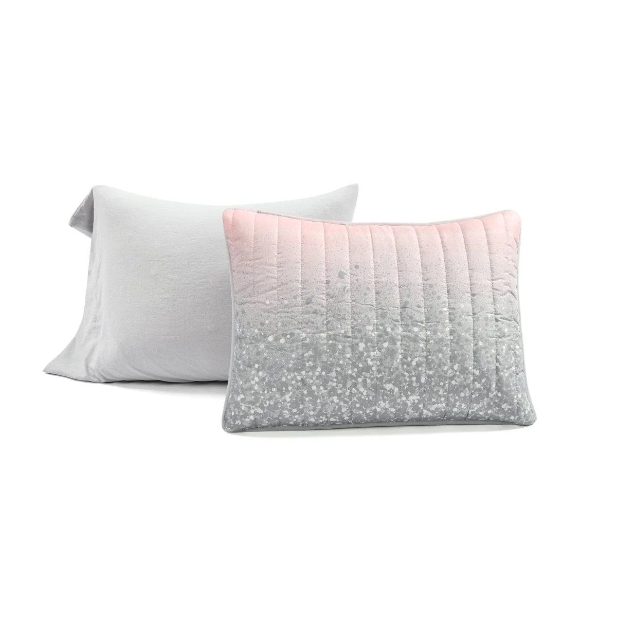 Glitter Ombre Metallic Print Quilt Set With Pillowcases - Image 21