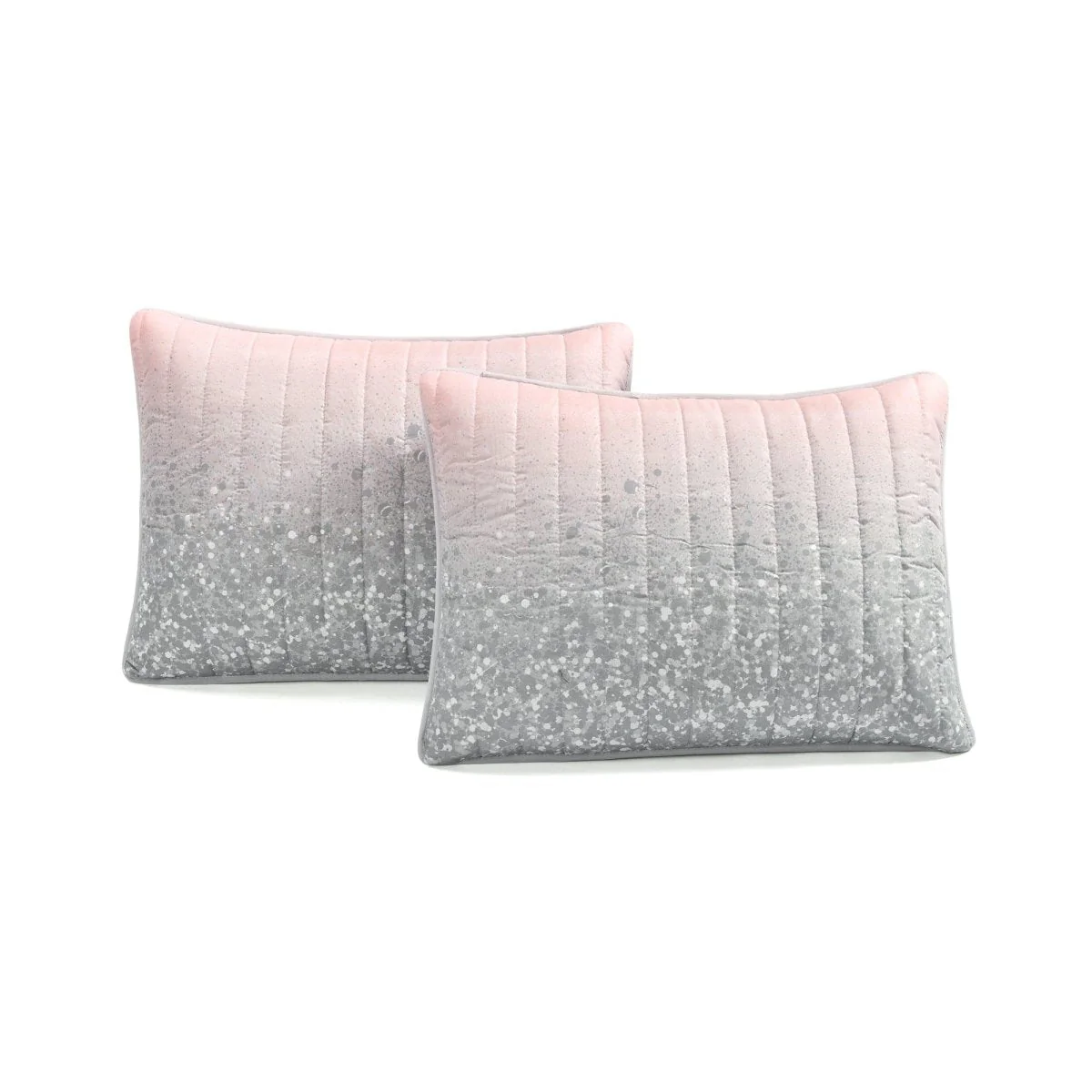 Glitter Ombre Metallic Print Quilt Set With Pillowcases - Image 27
