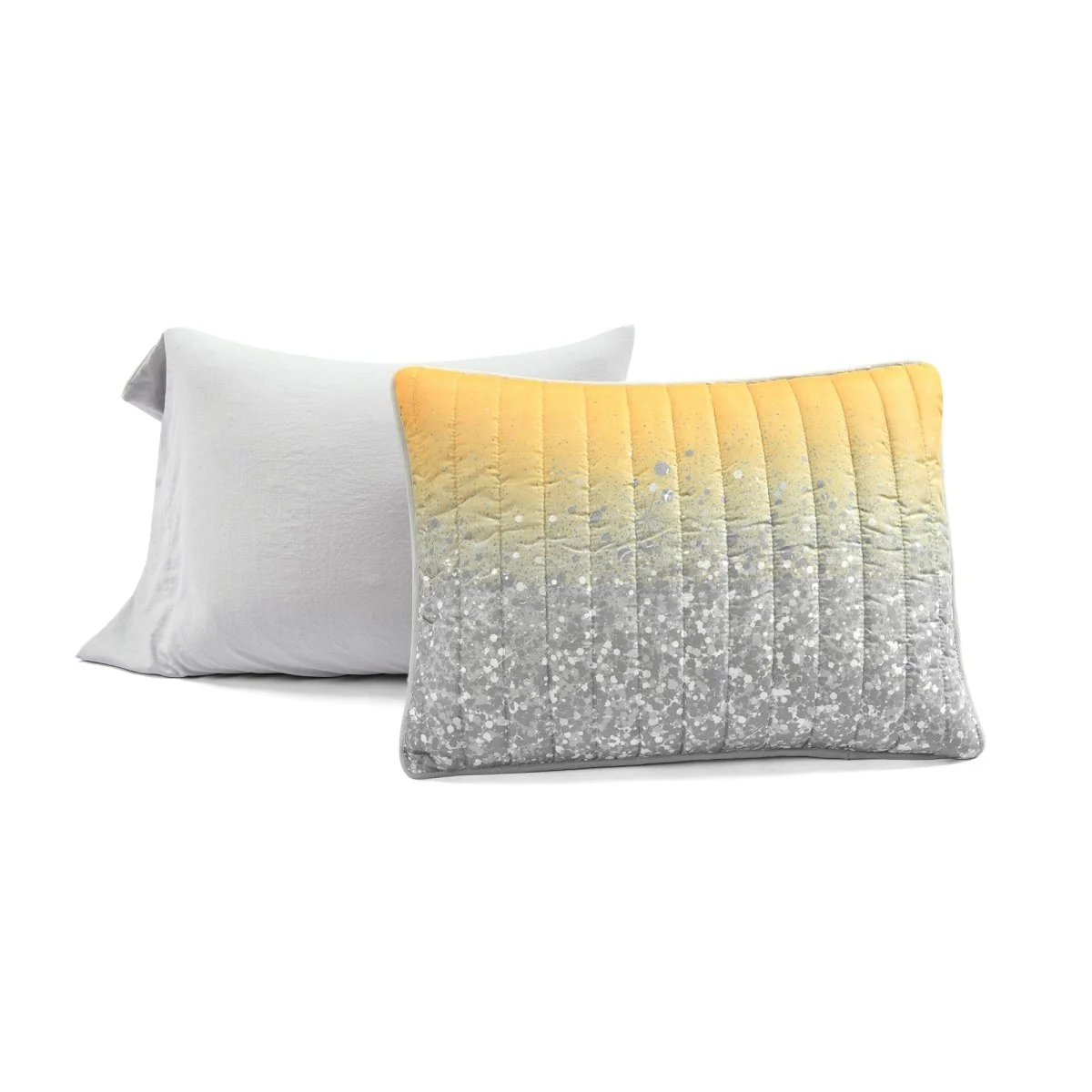 Glitter Ombre Metallic Print Quilt Set With Pillowcases - Image 35