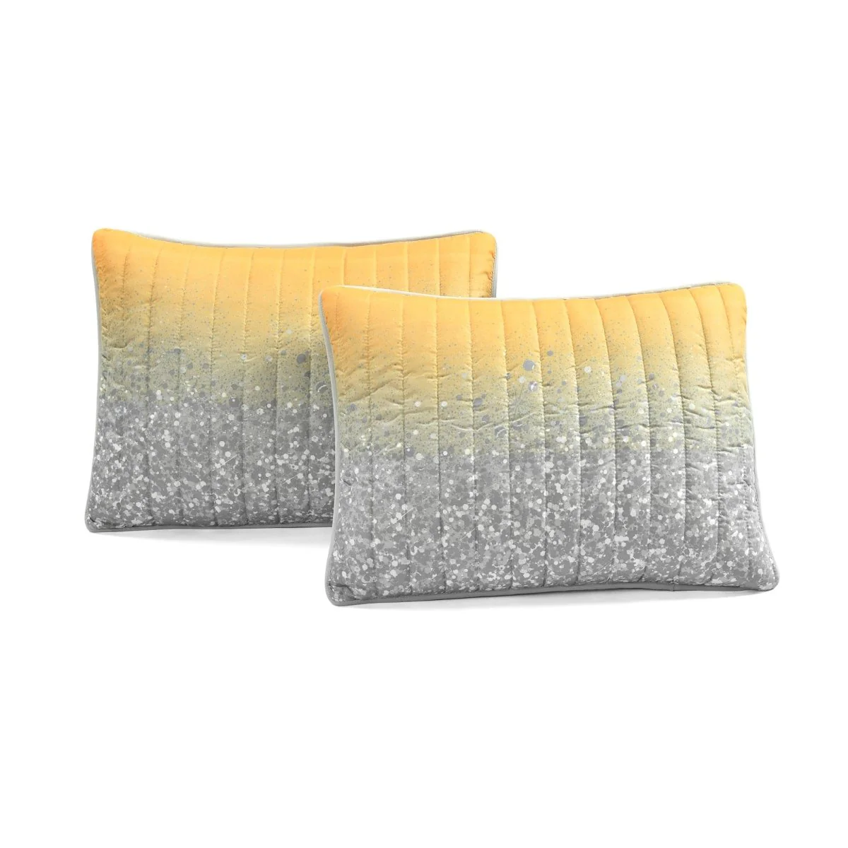 Glitter Ombre Metallic Print Quilt Set With Pillowcases - Image 42