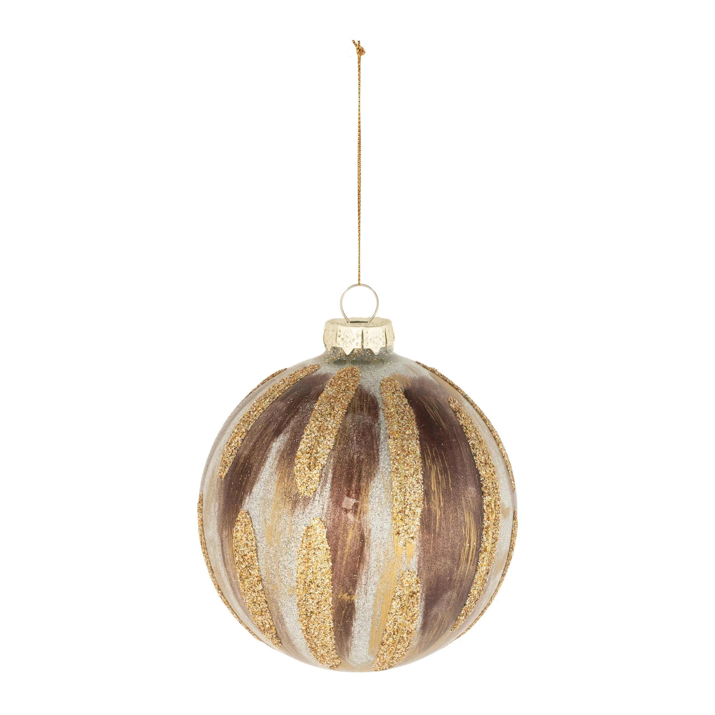 Glitter Painted Glass Ball Ornament (Set of 6) - Image 2