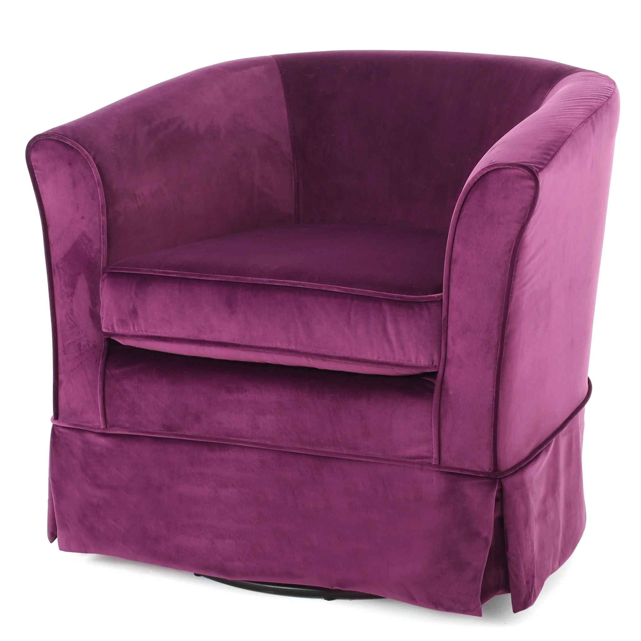 Glitter - Upholstered Swivel Chair With Loose Cover And Curved Back - Image 2