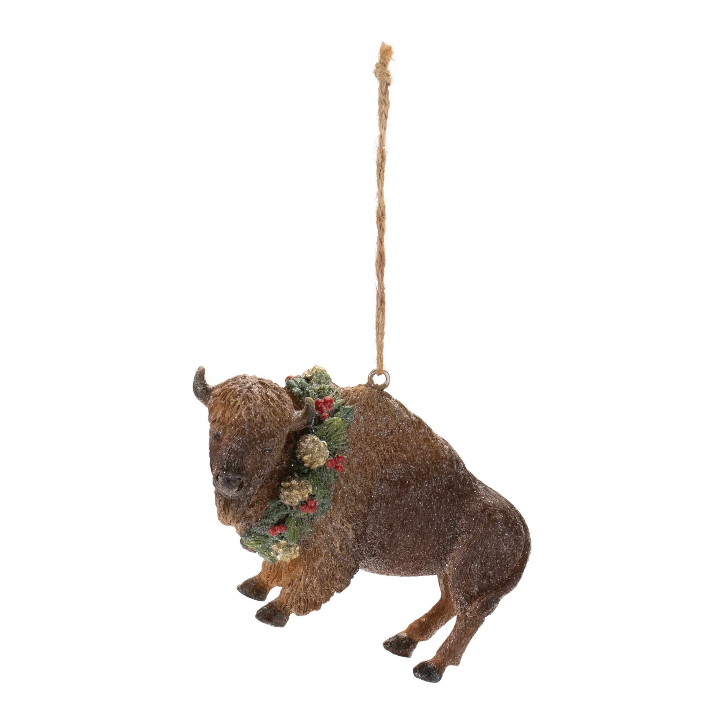 Glittered Bison Ornament (Set of 12) - Image 3