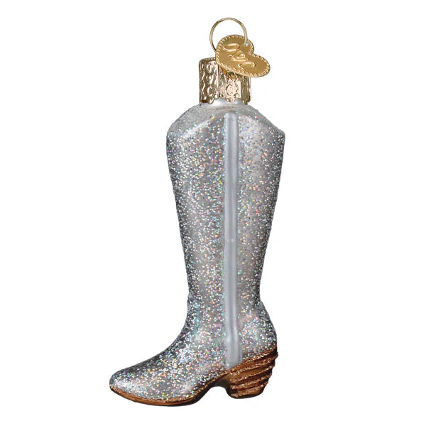 Glittered Boot Ornament - Image 3