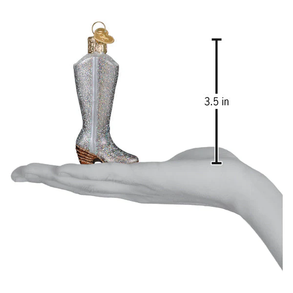 Glittered Boot Ornament - Image 5