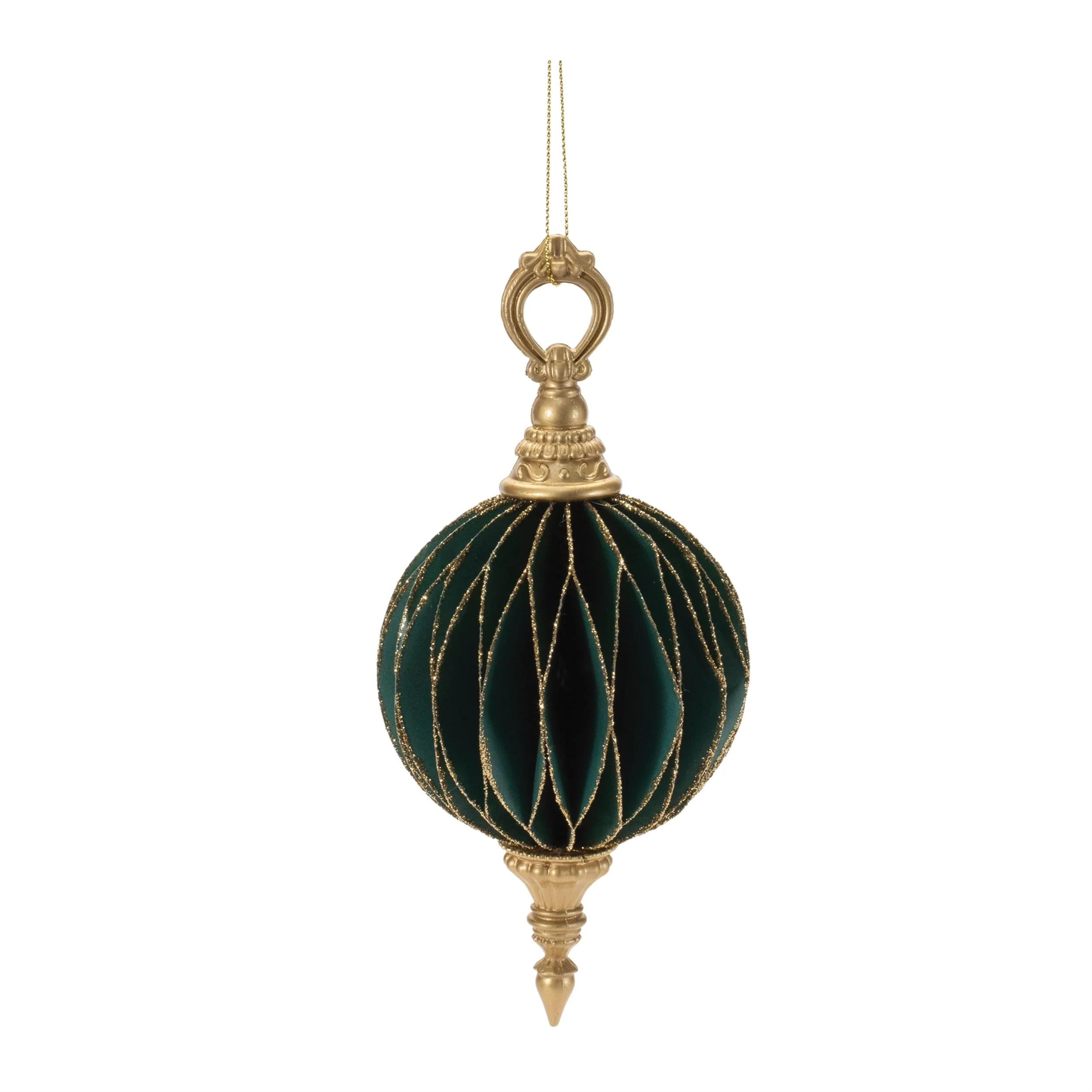Glittered folded paper ornaments (set of 6) - Image 3