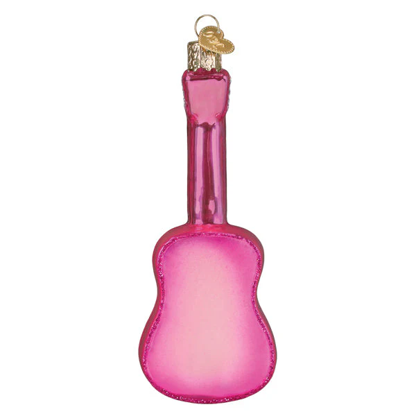 Glittered Glam Guitar Ornament - Image 3