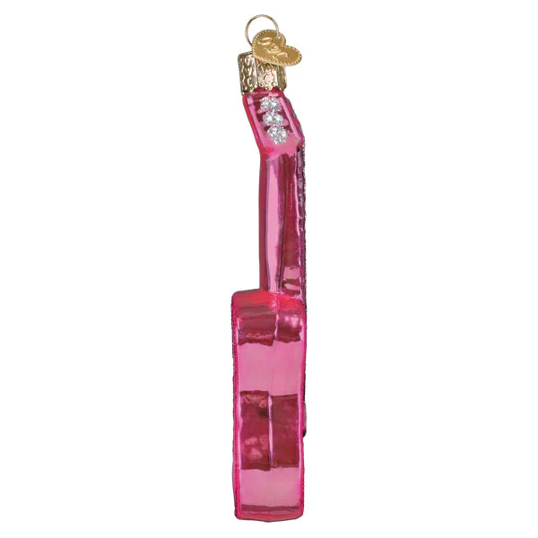 Glittered Glam Guitar Ornament - Image 4