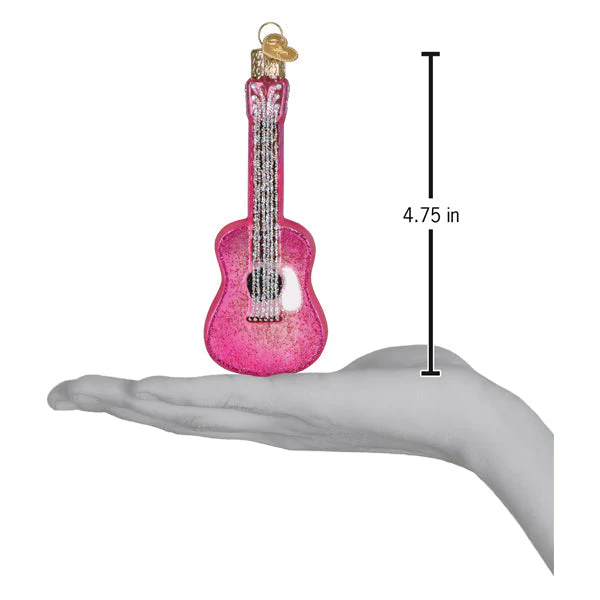 Glittered Glam Guitar Ornament - Image 5