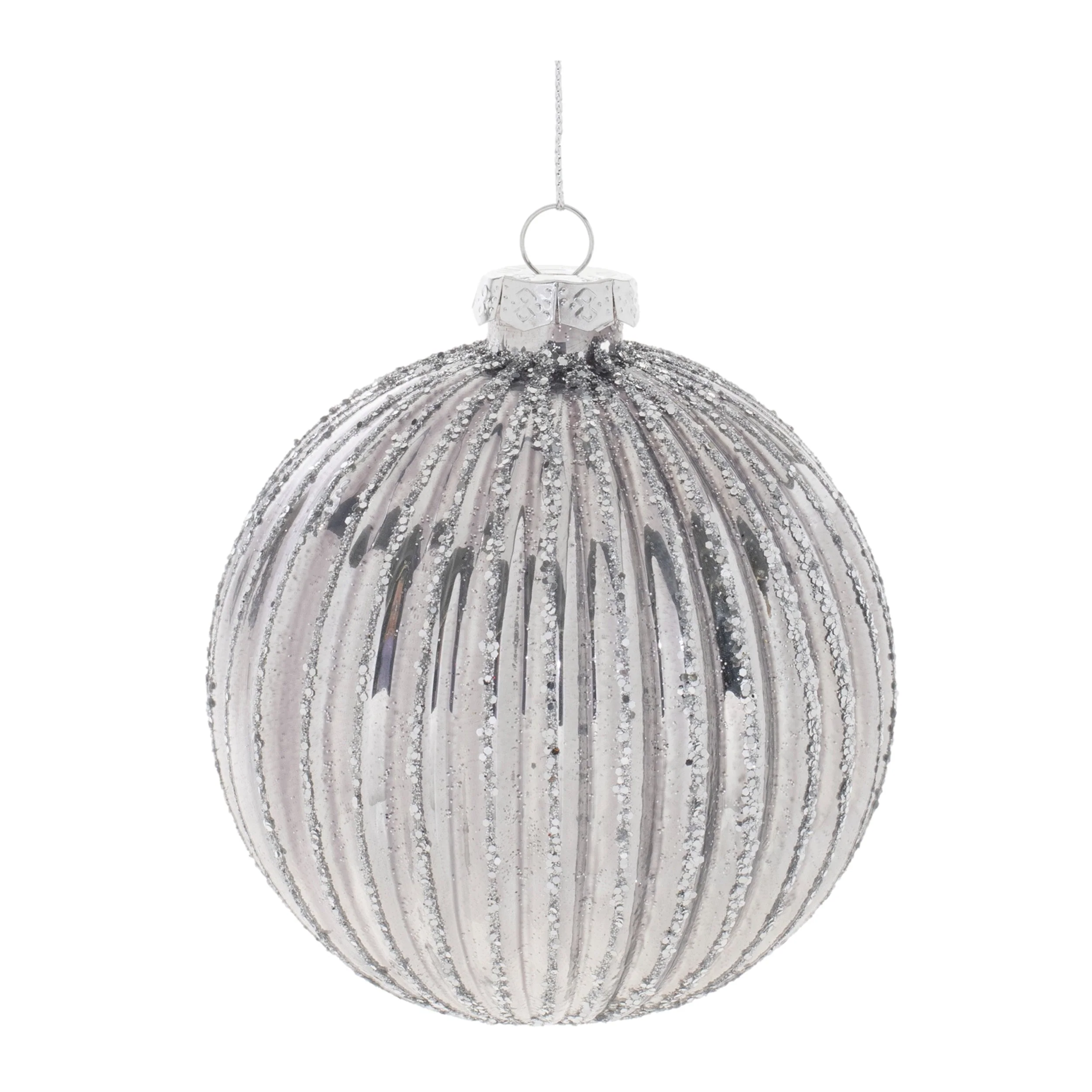 Glittered Glass Ball Ornament (Set of 6) - Image 3