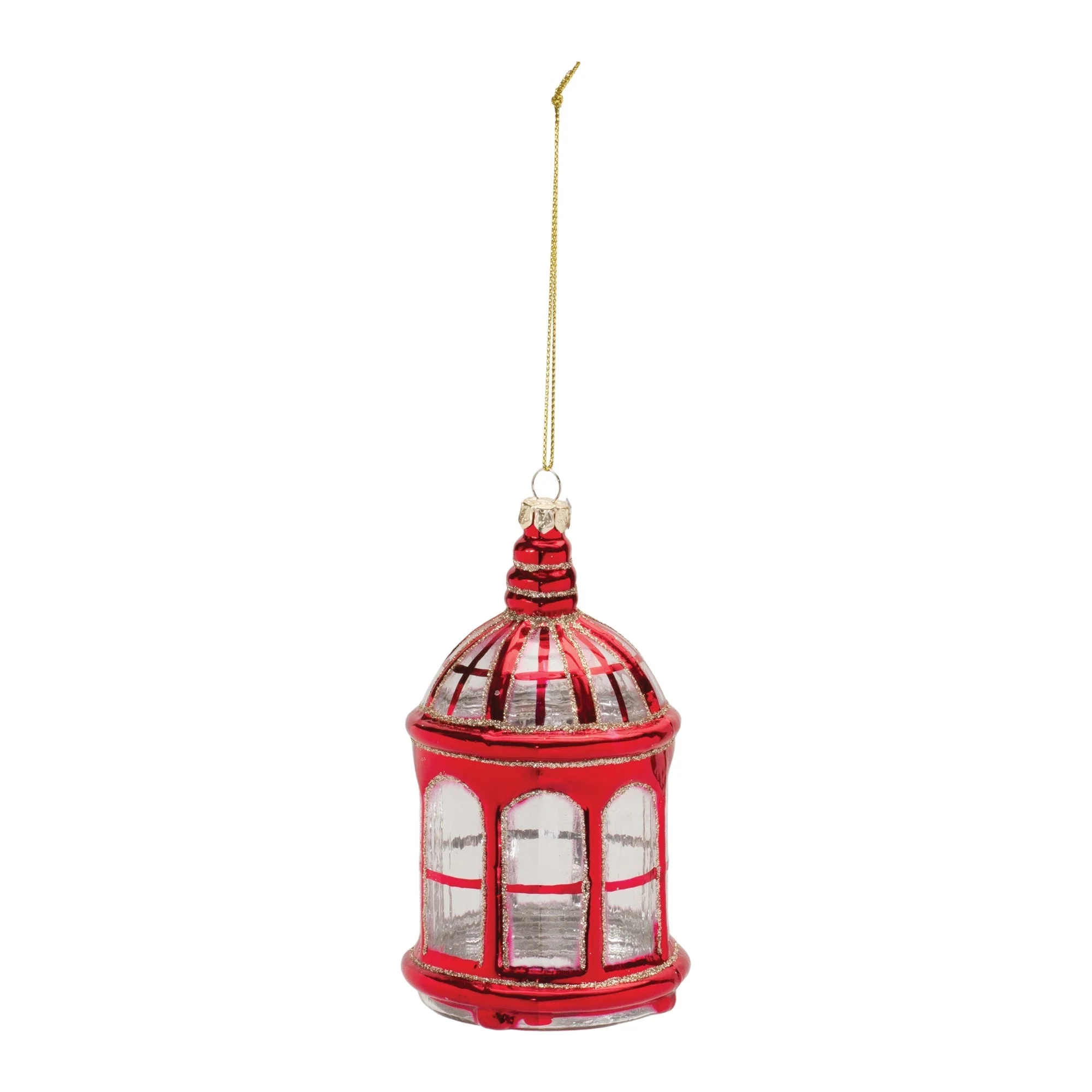 Glittered Glass Lantern Ornament (Set of 6) - Image 2