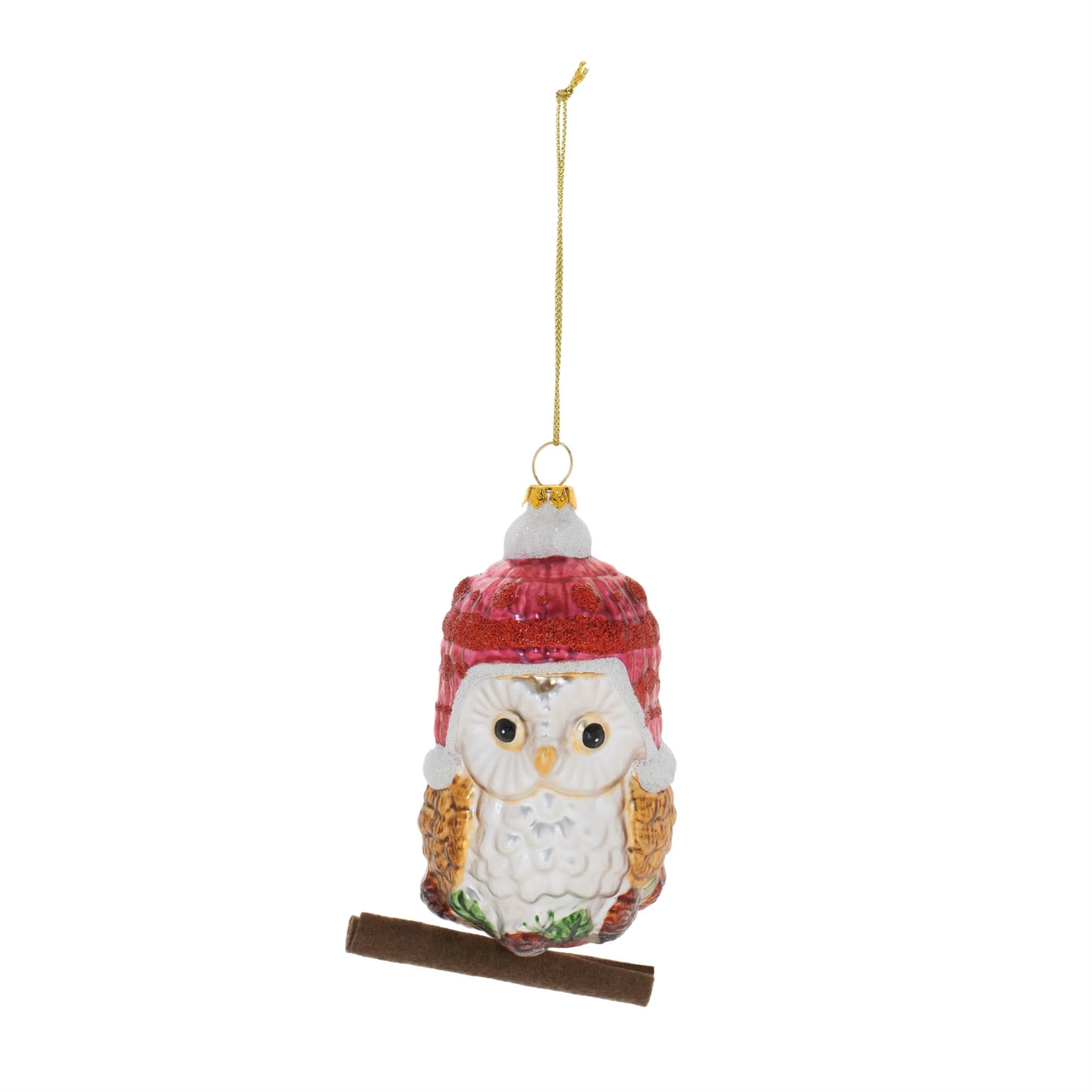 Glittered Glass Owl Ornament (Set of 12) - Image 2