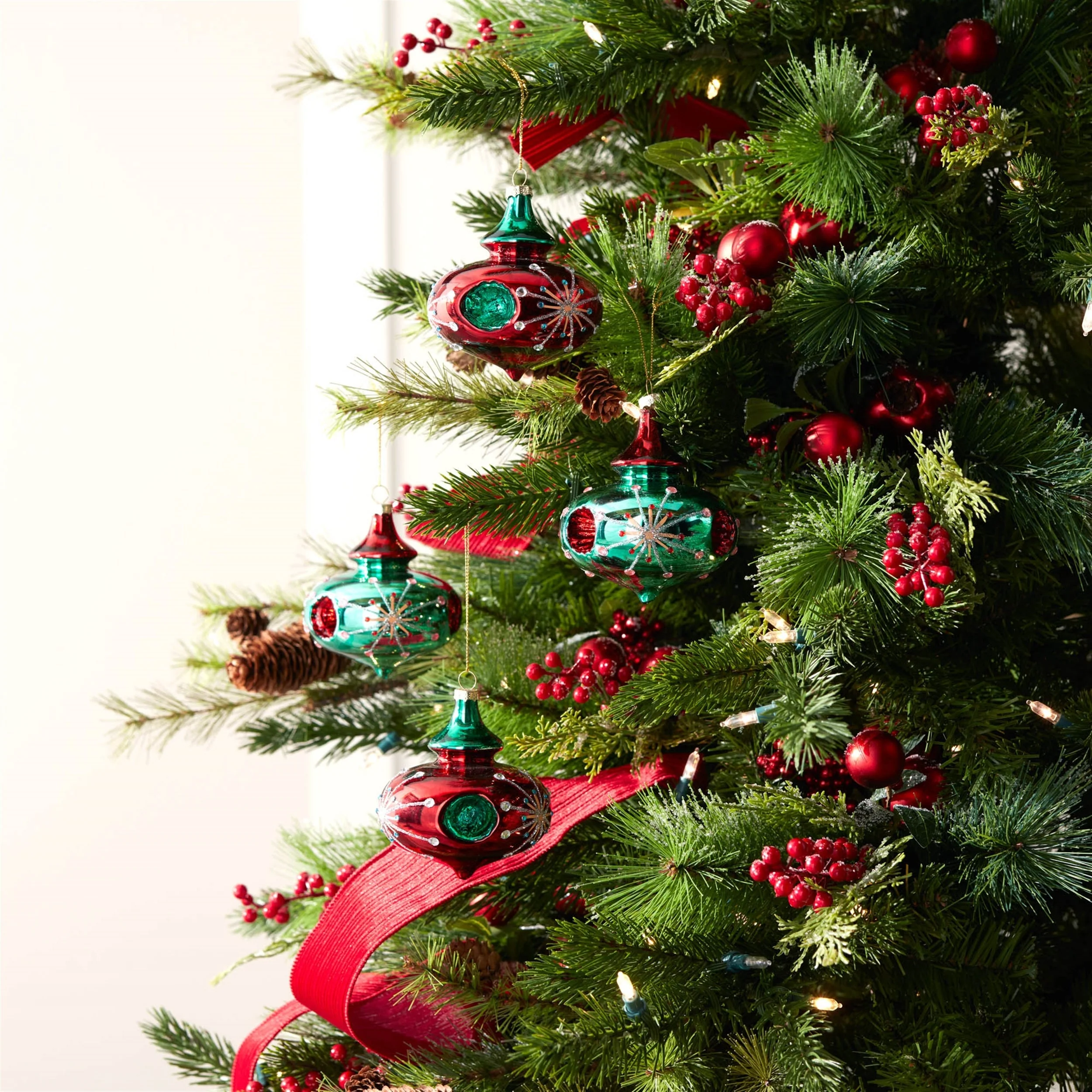 Glittered Glass Reflector Ornament (Set of 6) - Image 2