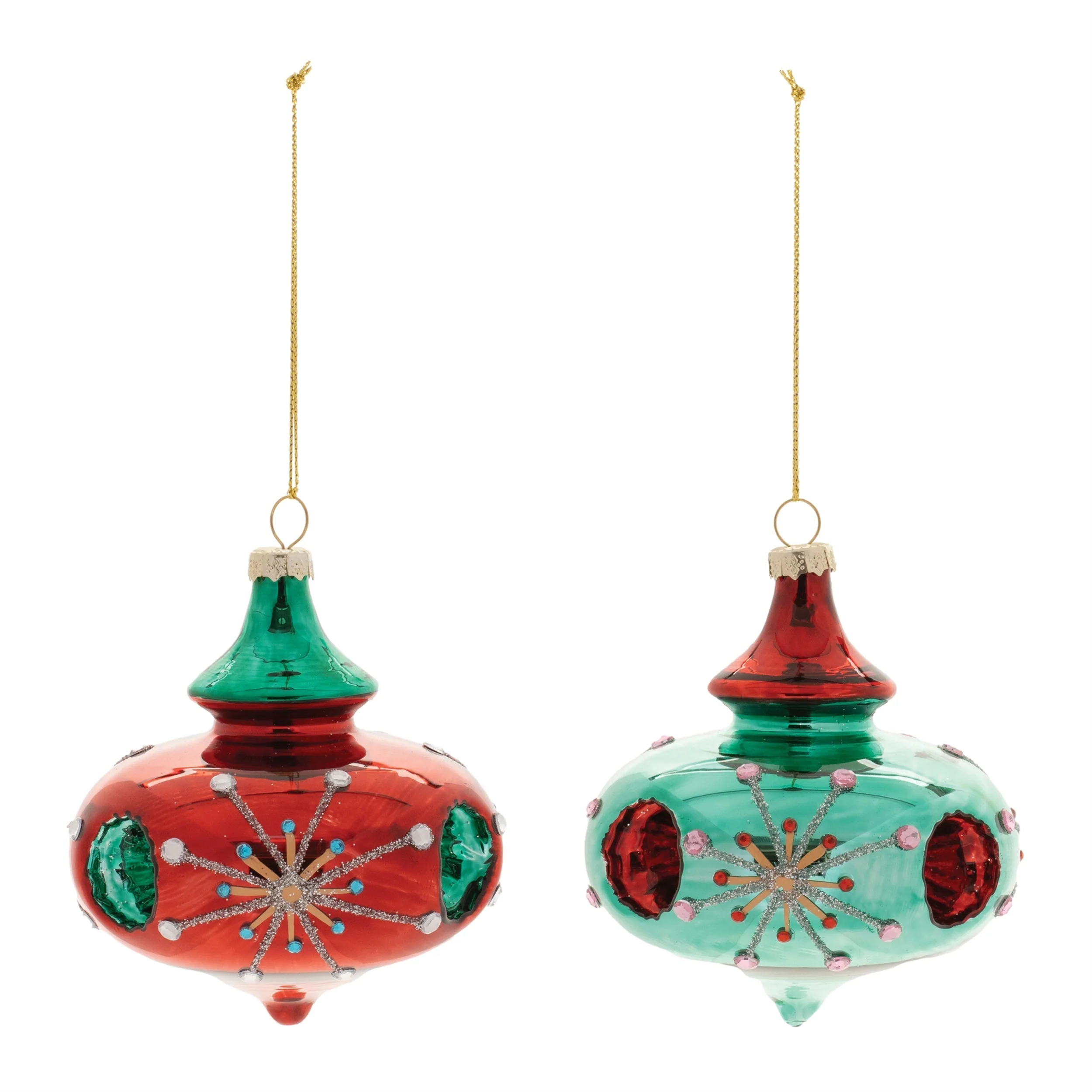 Glittered Glass Reflector Ornament (Set of 6) - Image 3
