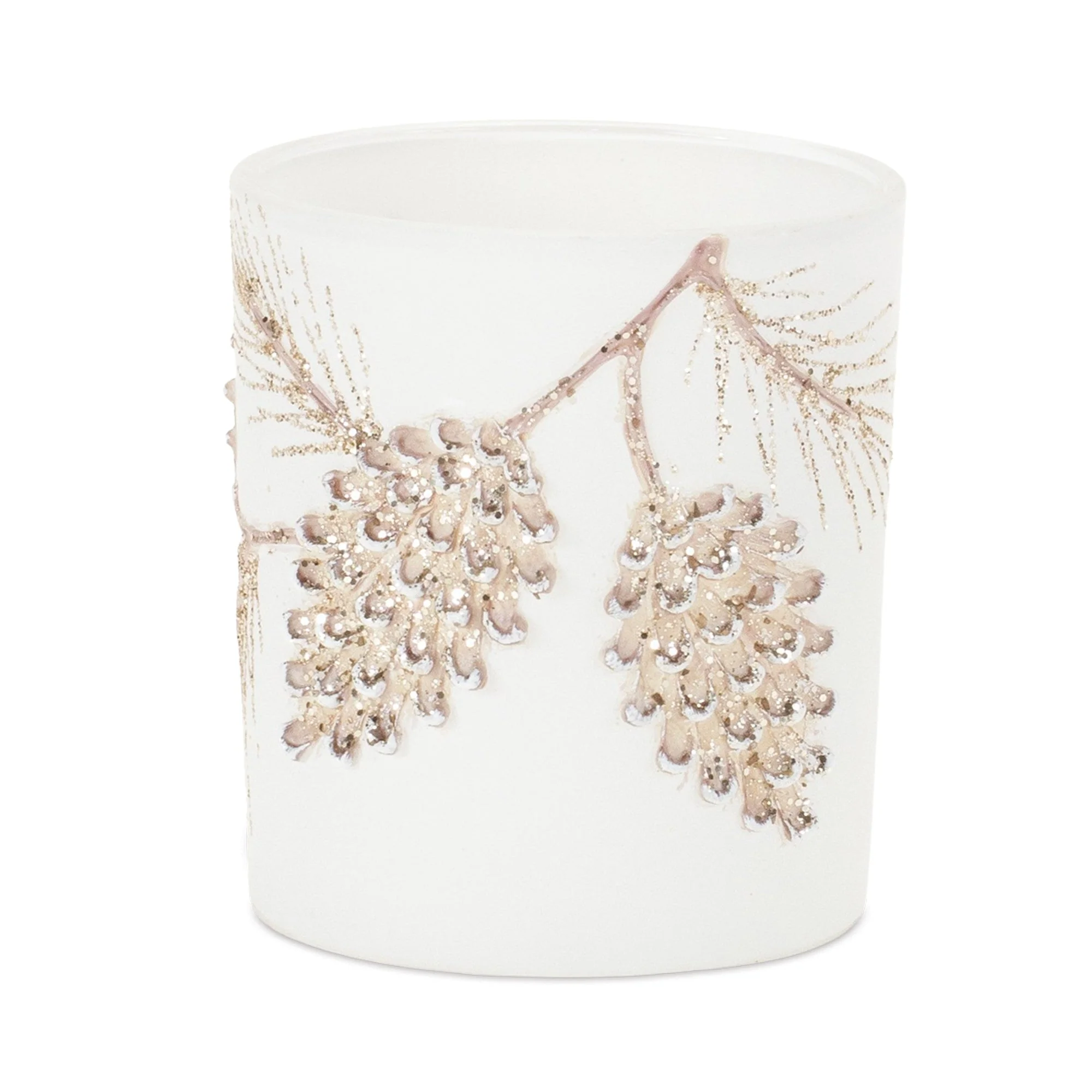 Glittered Pine Cone Candle Holder (Set of 6) - Image 3