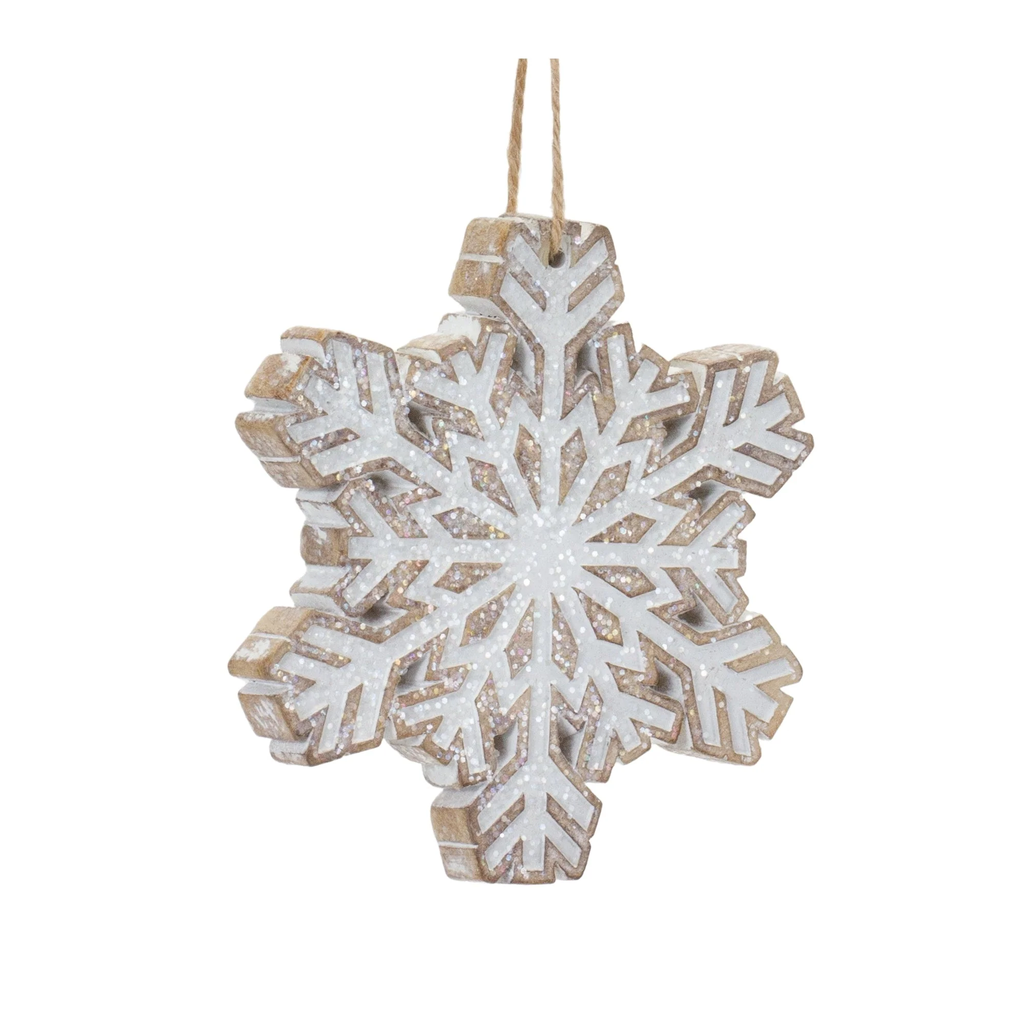 Glittered Snowflake Ornament (Set of 3) - Image 5