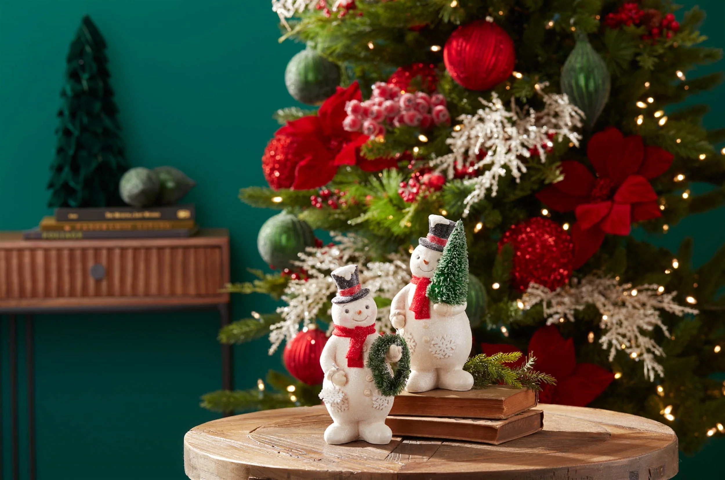 Glittered Snowman Figurine (Set of 2) - Image 3