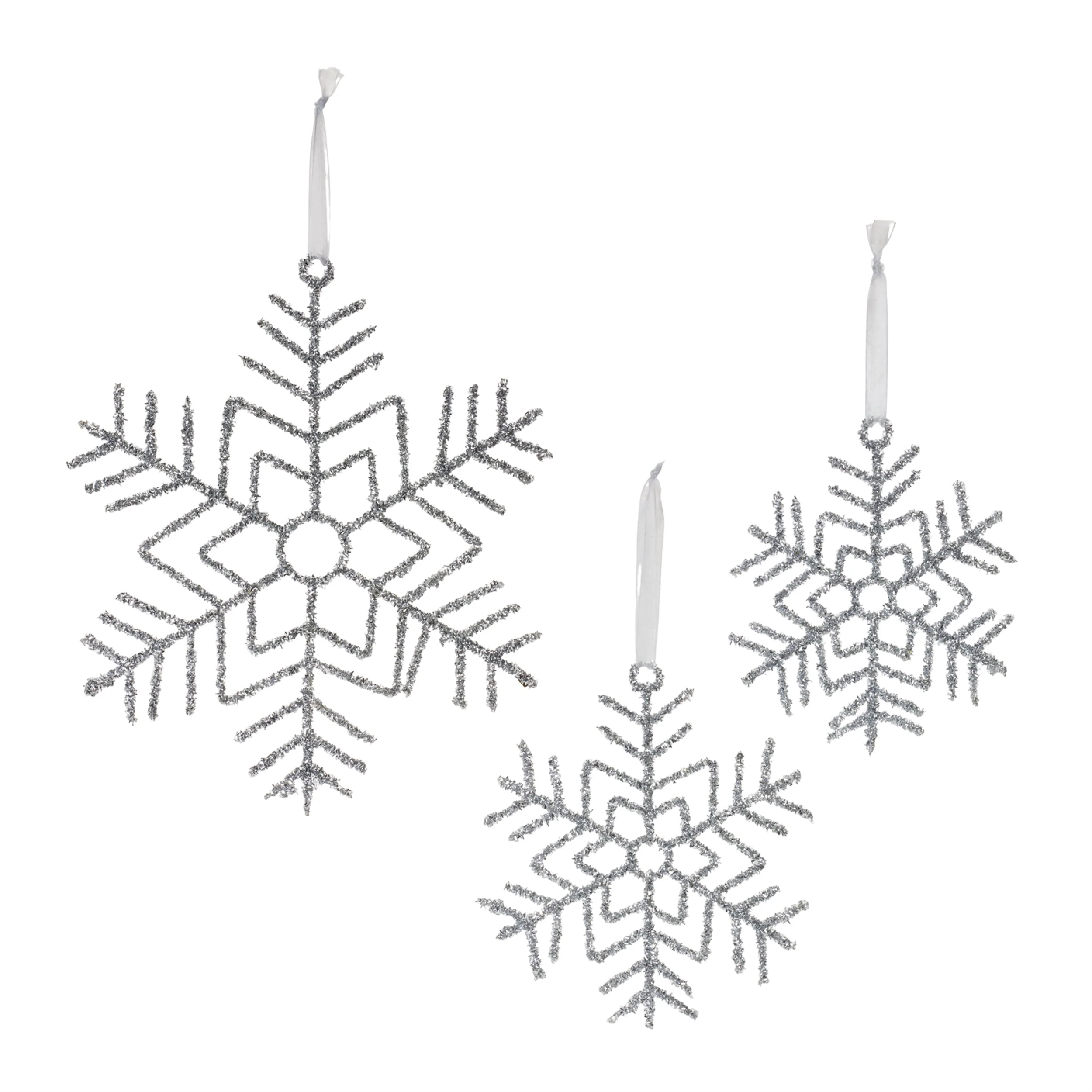 Glittered Wire Snowflake Ornament (Set of 12) - Image 2