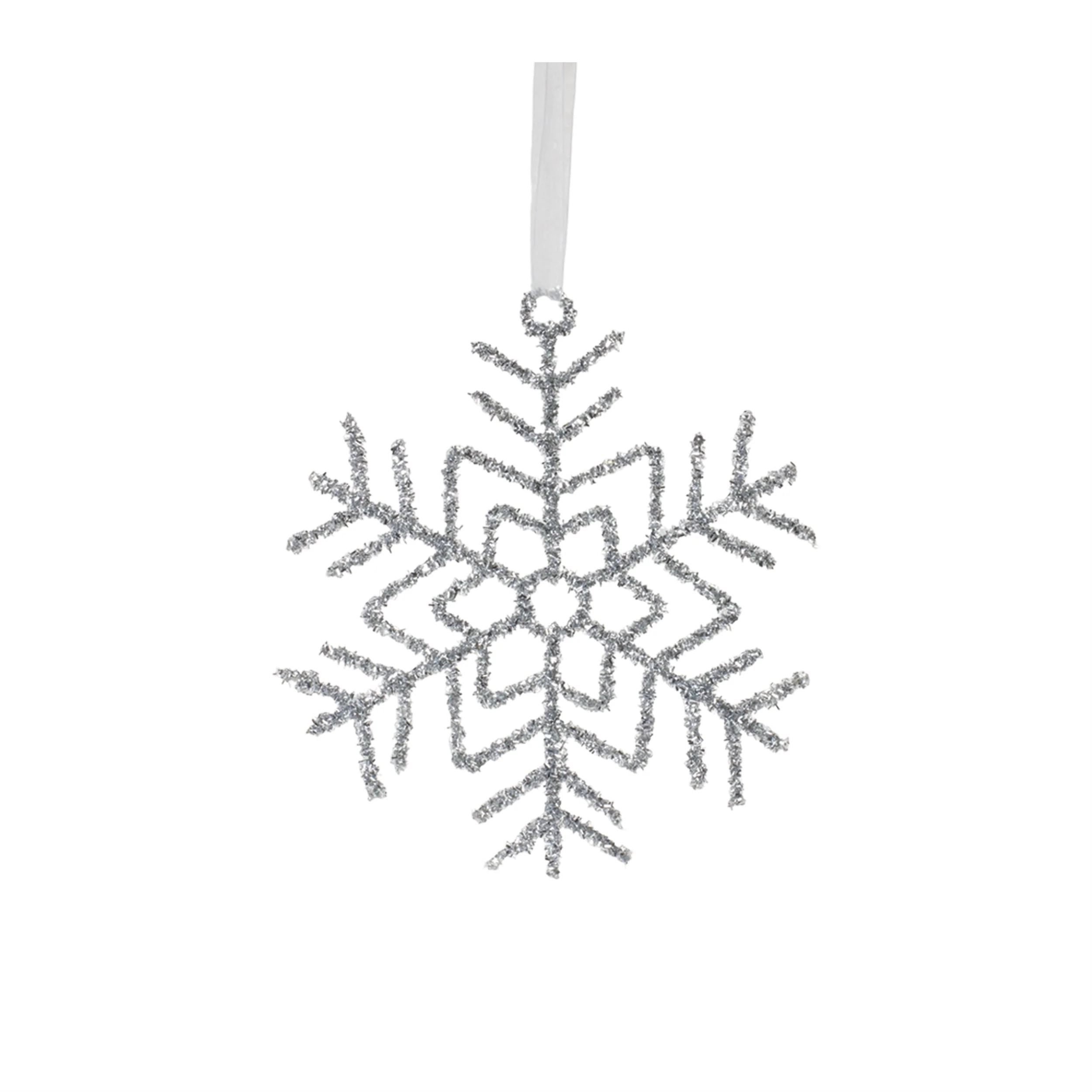 Glittered Wire Snowflake Ornament (Set of 12) - Image 4