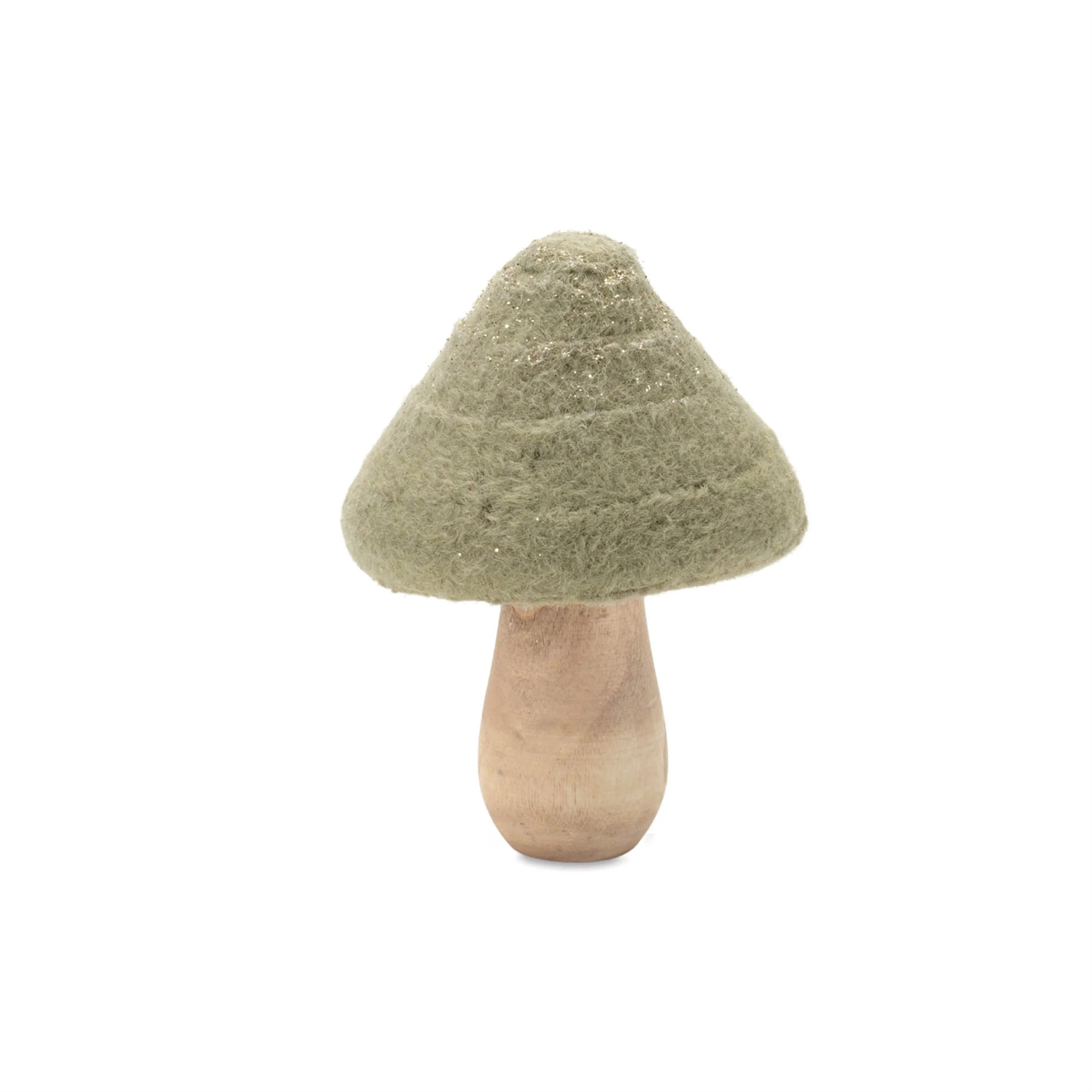 Glittered Wool Mushroom Decor (Set of 2) - Image 2