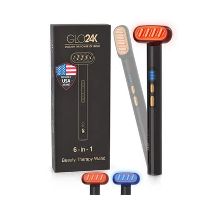 GLO24K Beauty Therapy Wand - Dual LED & Vibration - Image 3