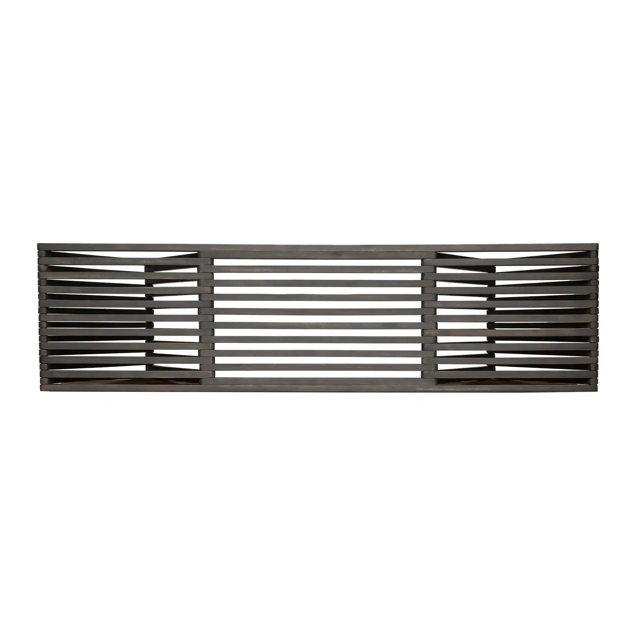 Gloaming - Outdoor Bench with Slat Design and Triangular Base - Image 3