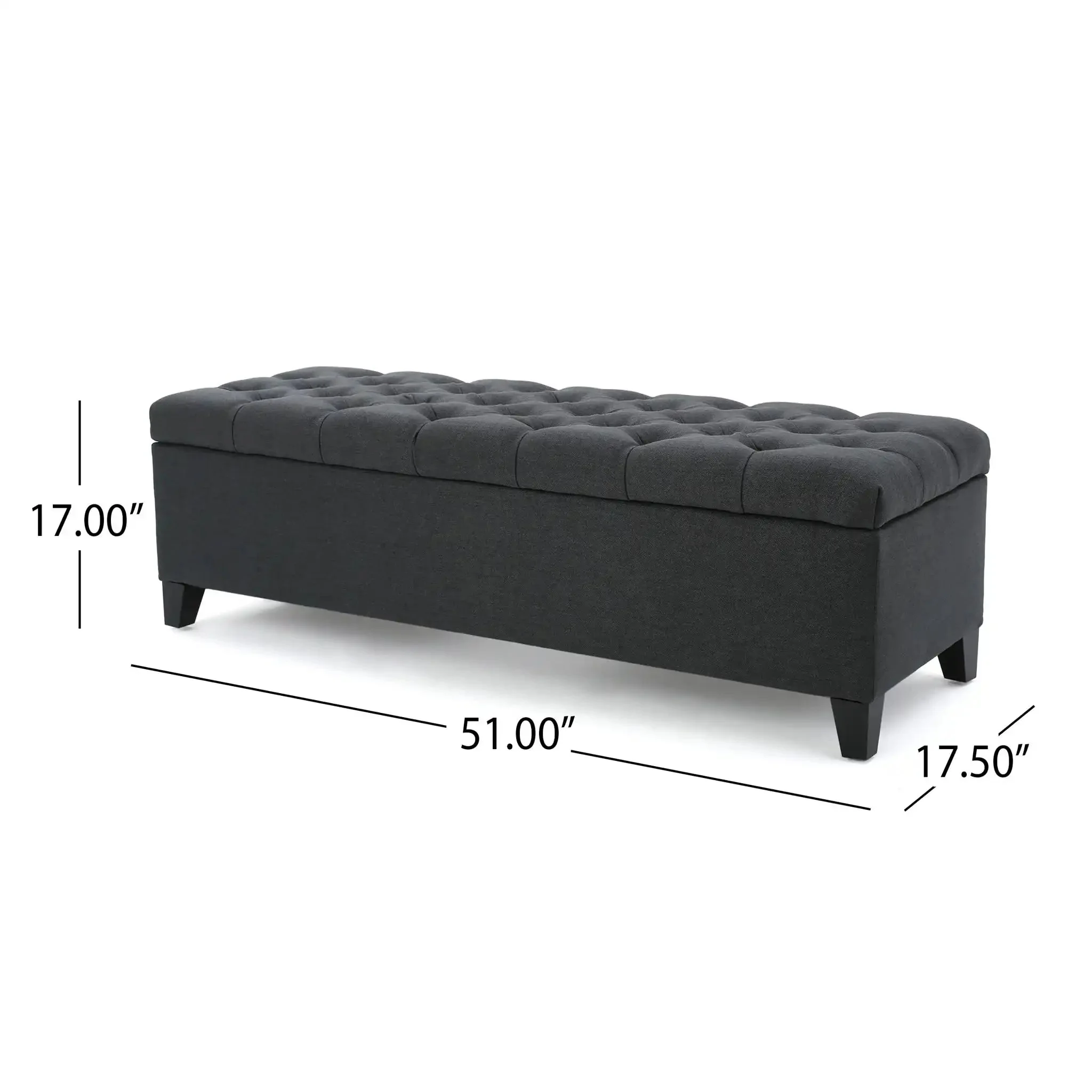 Glouster - Contemporary Storage Ottoman With Button Tufted Design - Image 10