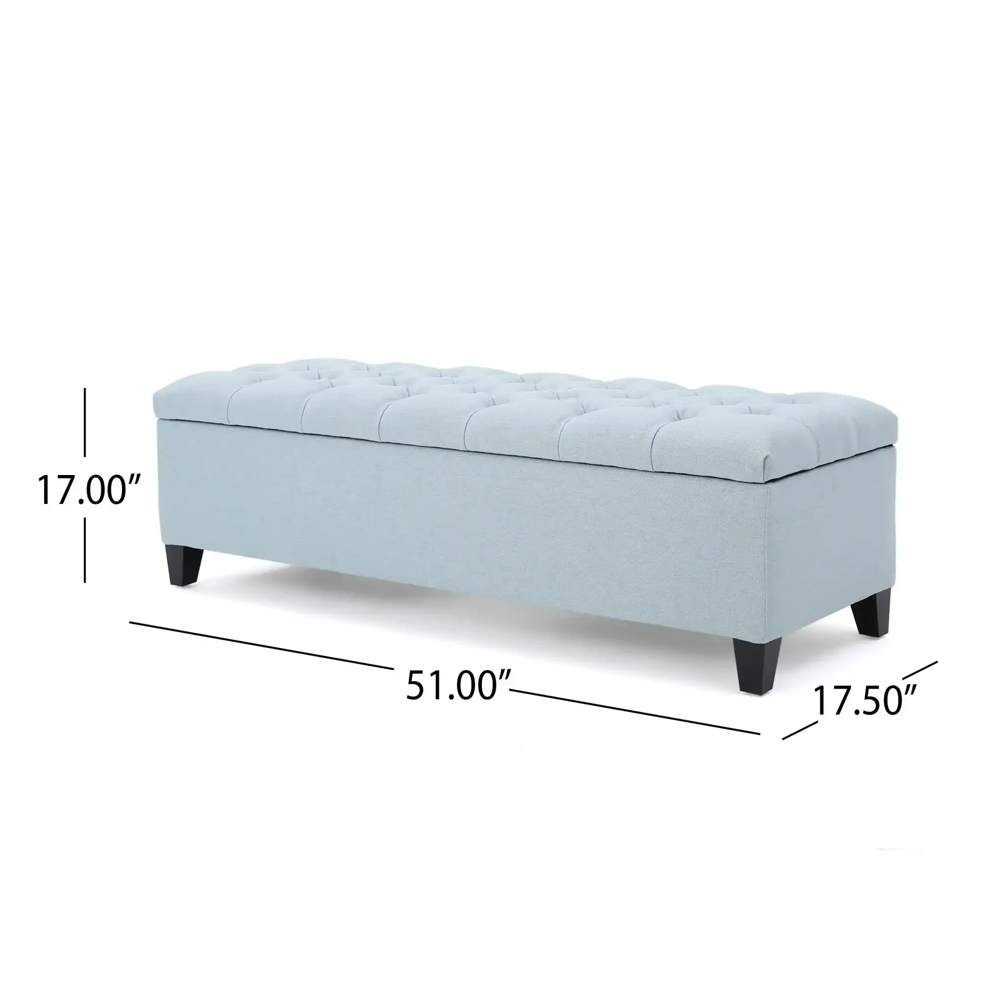 Glouster - Contemporary Storage Ottoman With Button Tufted Design - Image 6
