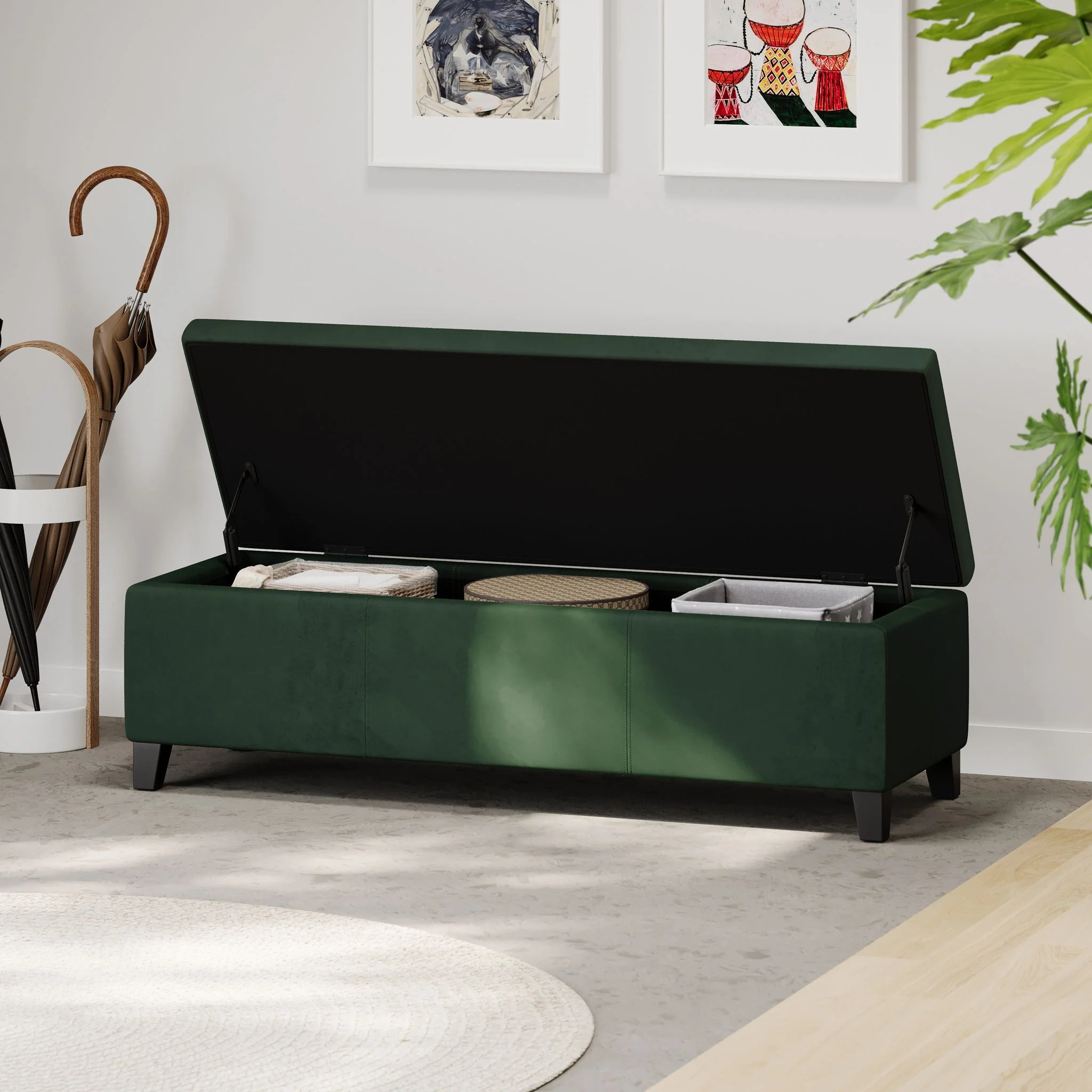 Glouster Storage Ottoman - Retro Green - Image 2