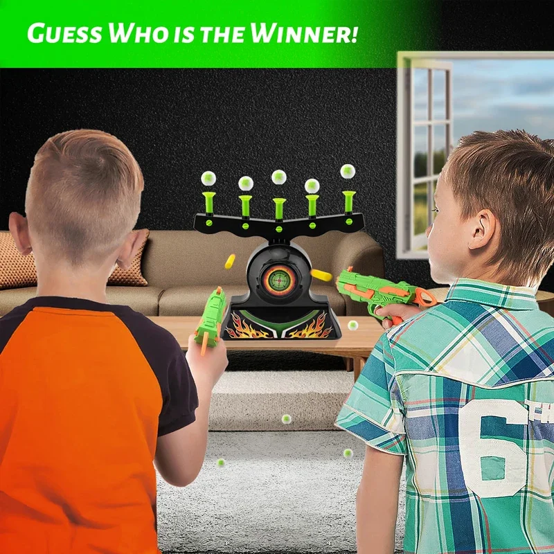 Glow-In-The-Dark Floating Target Game for Kids - Foam Dart Shooting Challenge with Sound Effects and Battery-Powered Base - Image 3