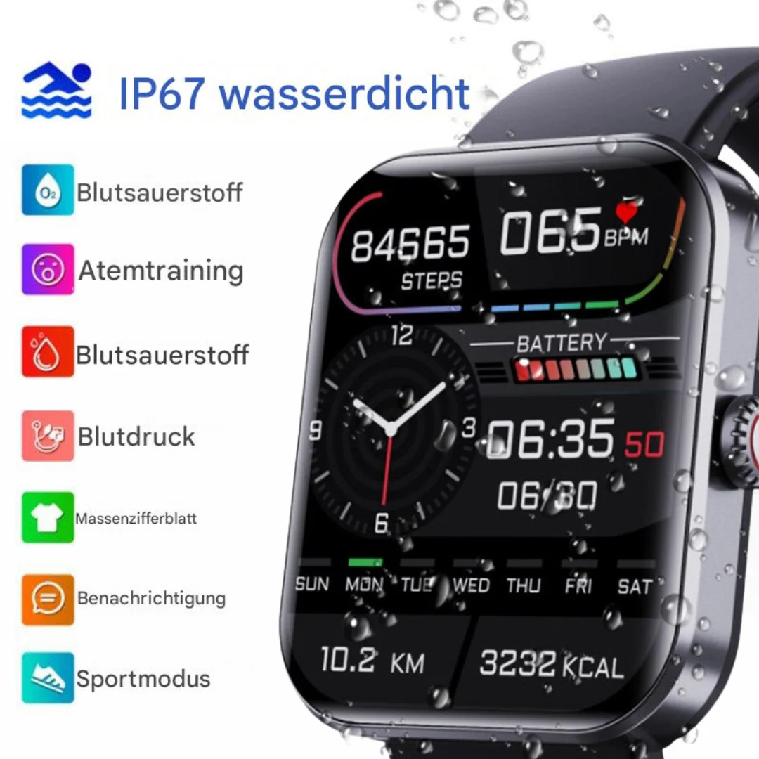 GlucoWatch Smart Health Monitoring Watch - Non-Invasive Glucose Trend Tracker - Heart Rate & SpO2 - iOS & Android - Image 11