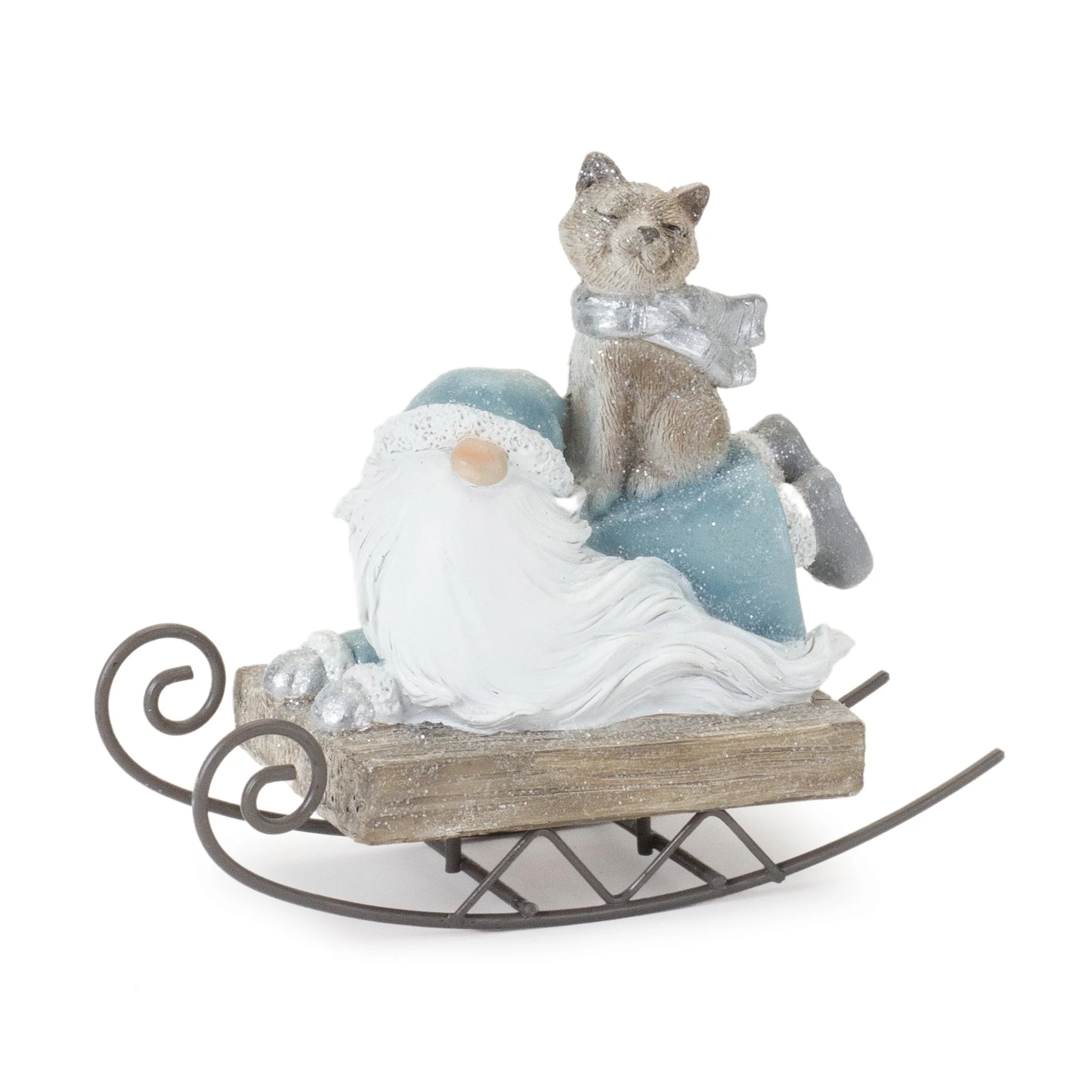 Gnome on Sled Figurine (Set of 2) - Image 3