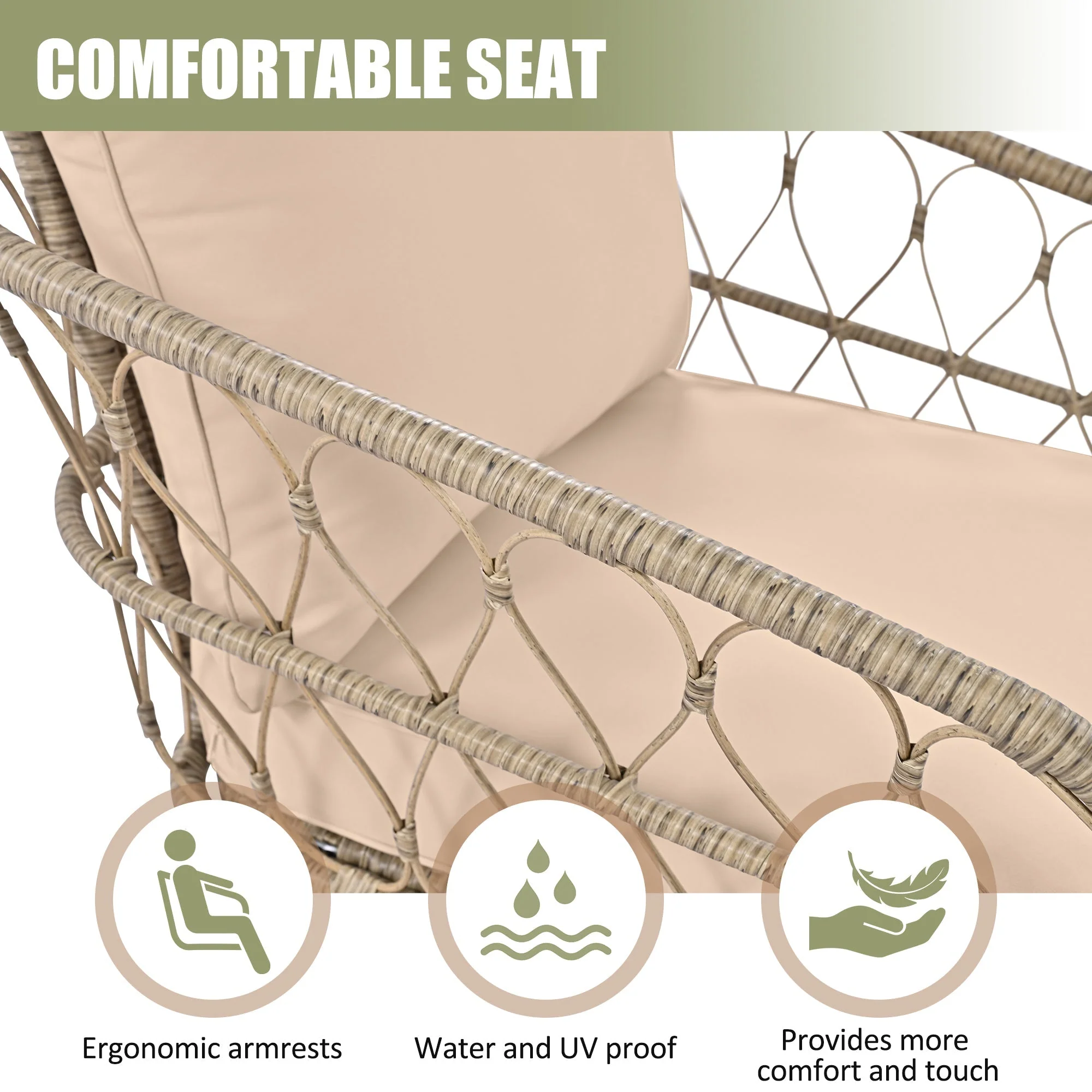 GO Bohemia-Inspired 4-Person Outdoor Seating Group with Removable Cushions - Image 6