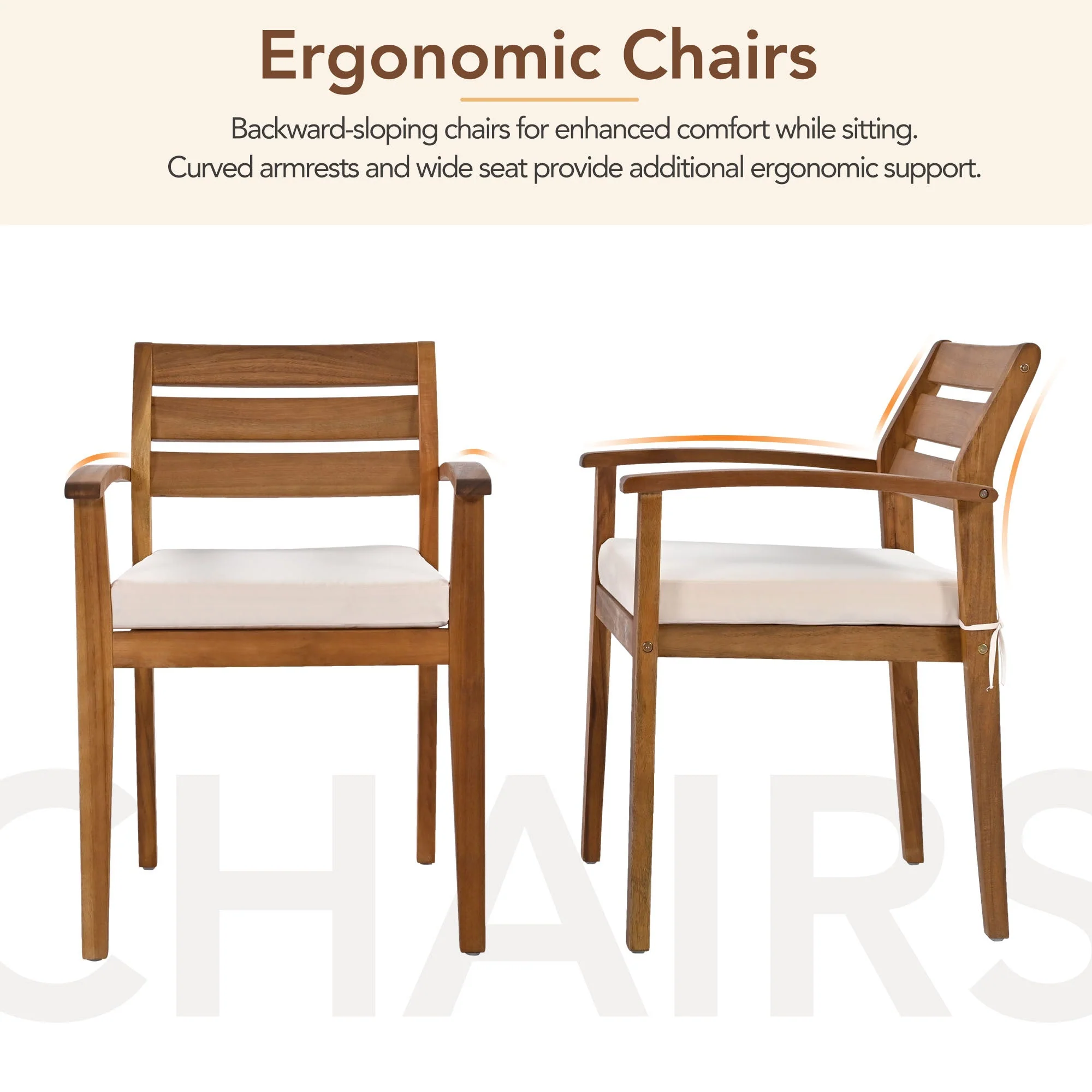 GO Outdoor Wood Dining Set For 7-8 Persons - Image 10