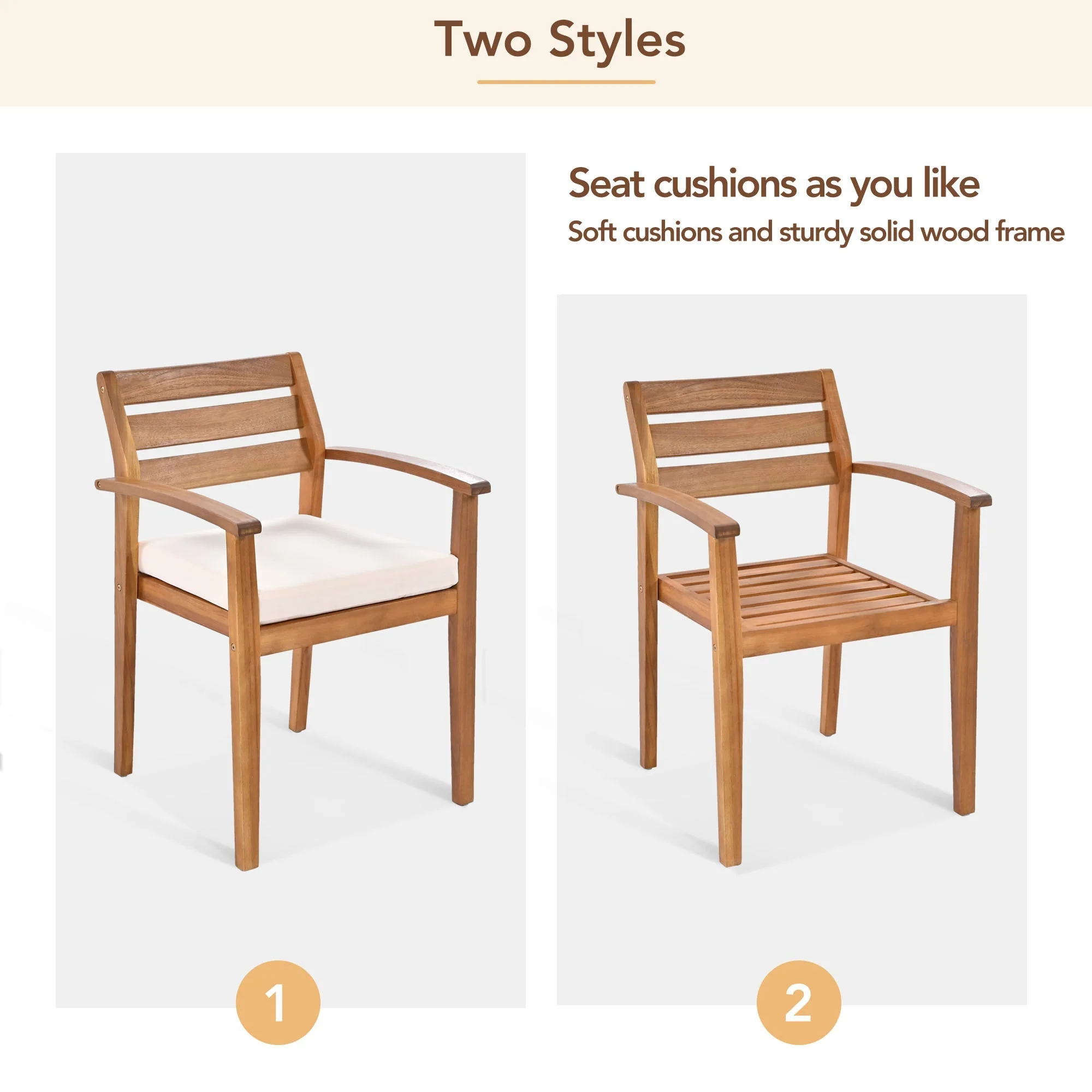 GO Outdoor Wood Dining Set For 7-8 Persons - Image 11