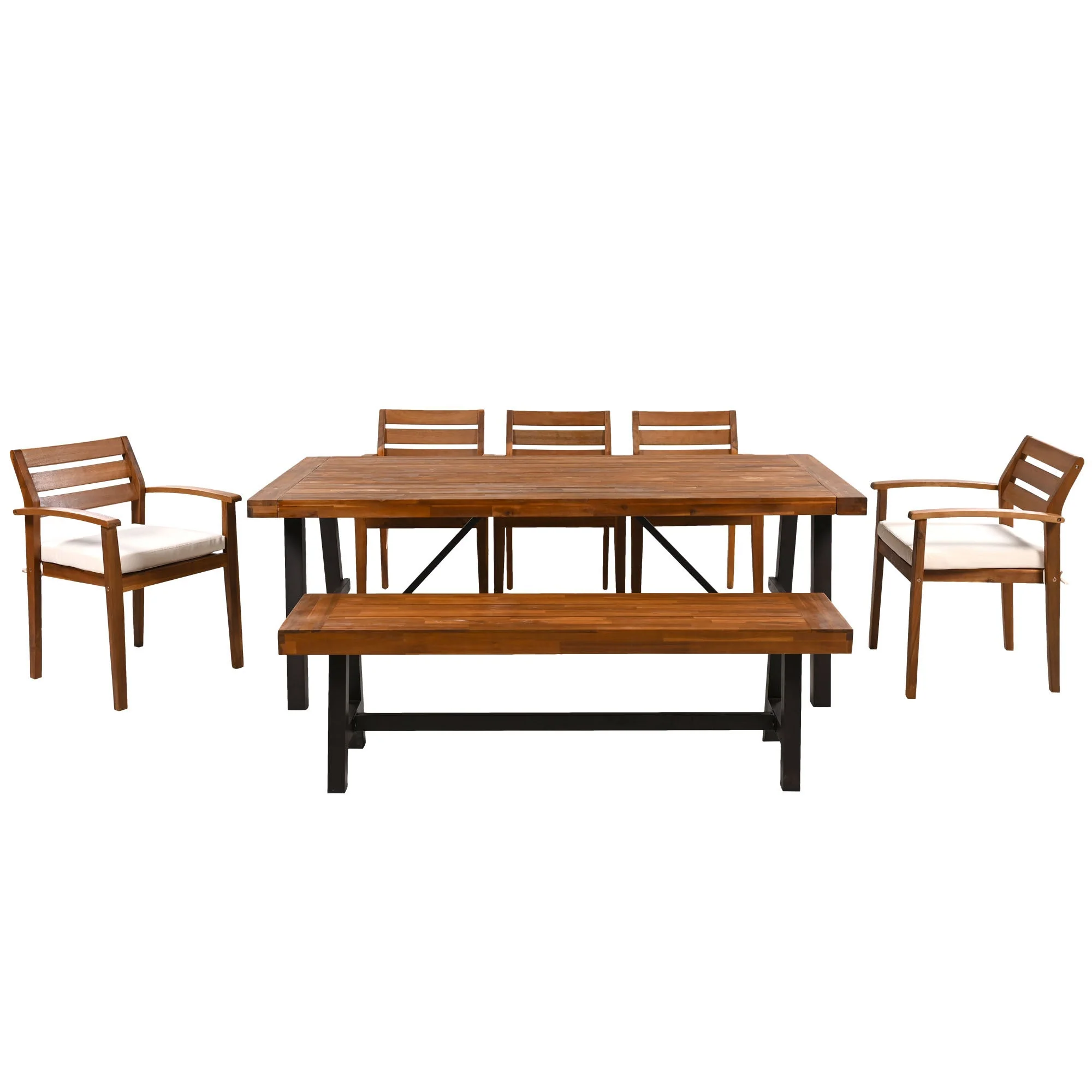 GO Outdoor Wood Dining Set For 7-8 Persons - Image 13