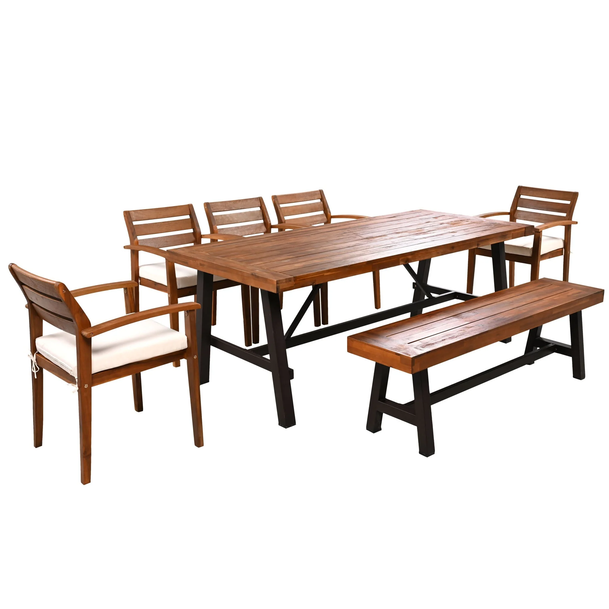 GO Outdoor Wood Dining Set For 7-8 Persons - Image 14