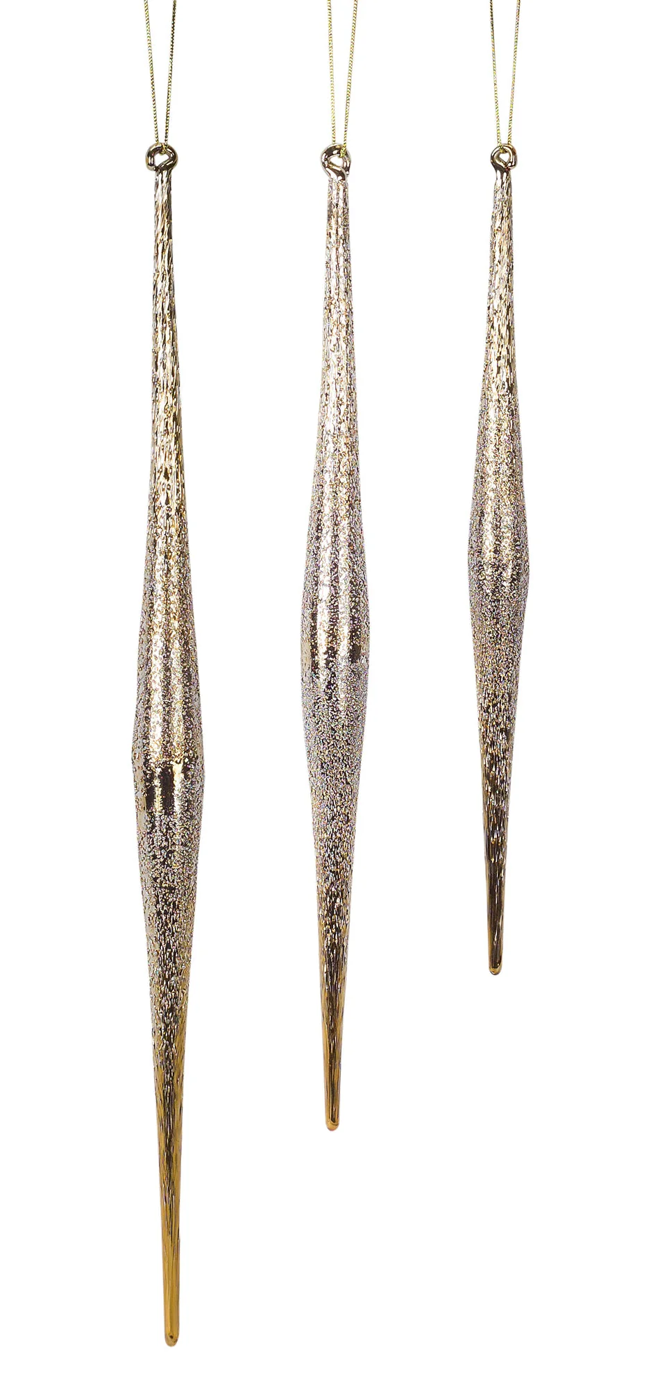 Gold and Silver Ombre Drop Ornament (Set of 6) - Image 2