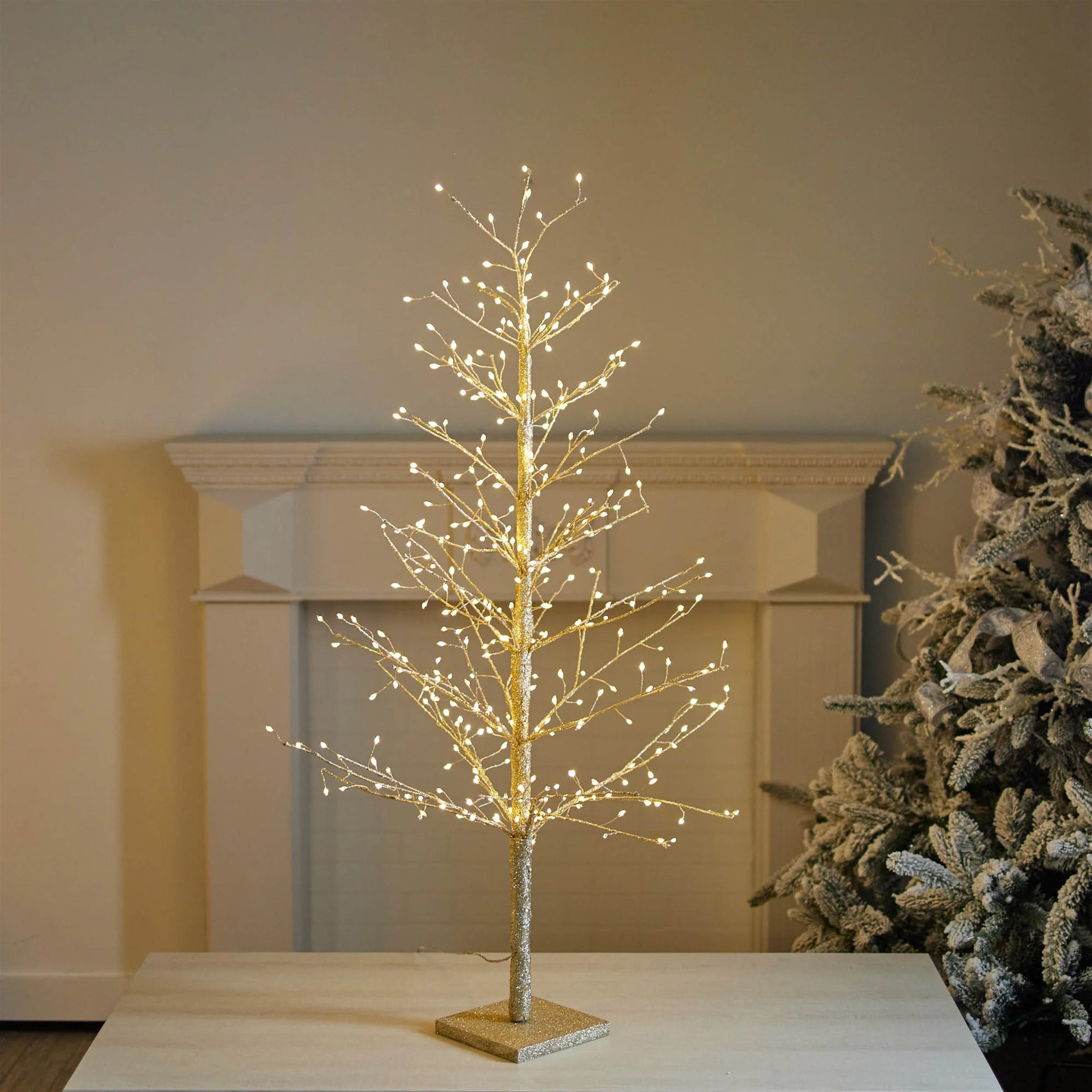 Gold LED Twig Tree 48"H - Image 2