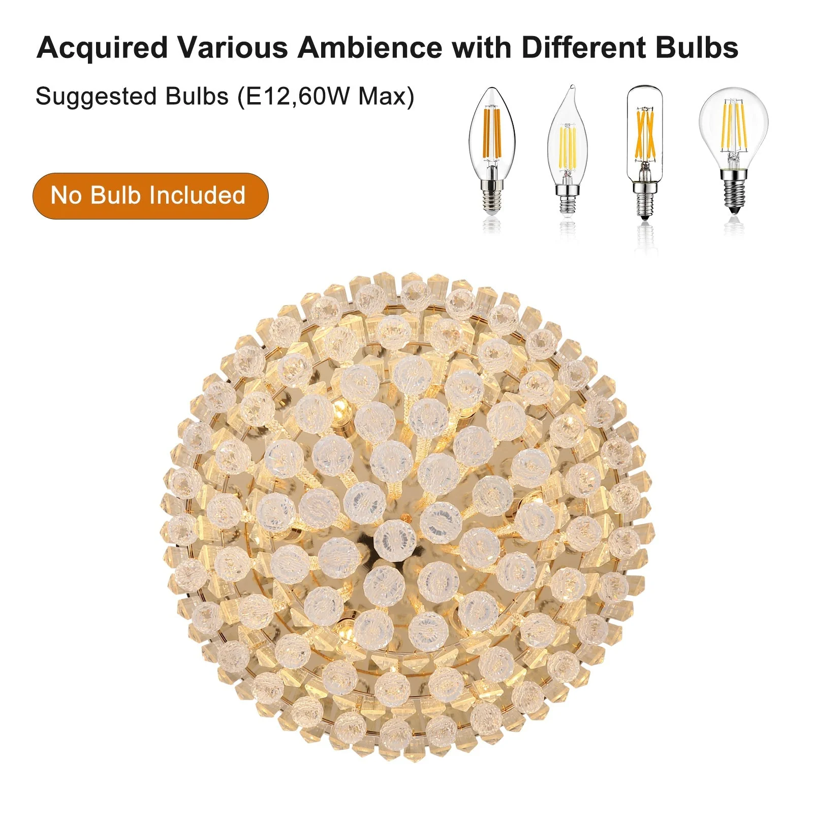 Gold Luxury Modern Style Crystal Ceiling Chandelier - Image 6